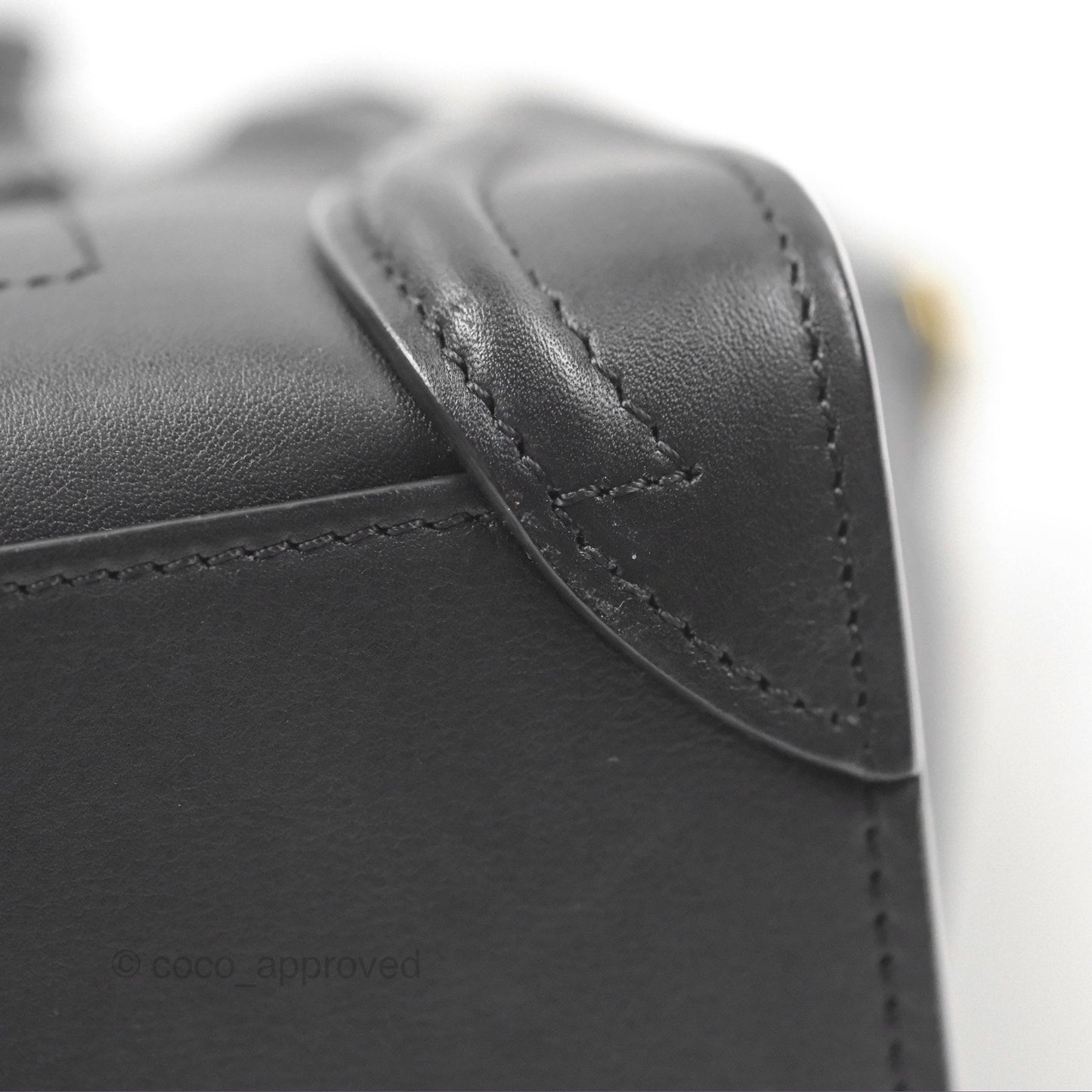 Celine Nano Luggage Bag Black Gold Hardware