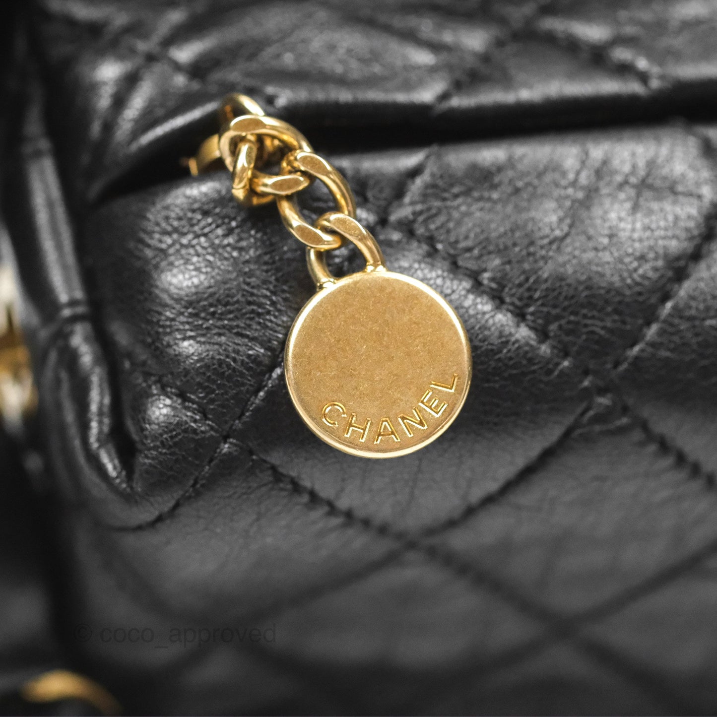 Chanel Small Hobo Bag Crumpled Black Lambskin Aged Gold Hardware 21S