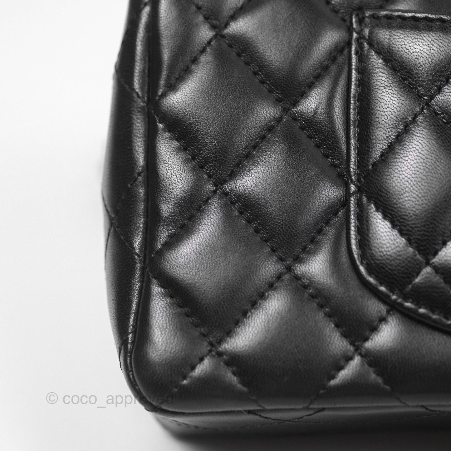 Chanel Quilted East West Flap Bag Black Lambskin Gold Hardware