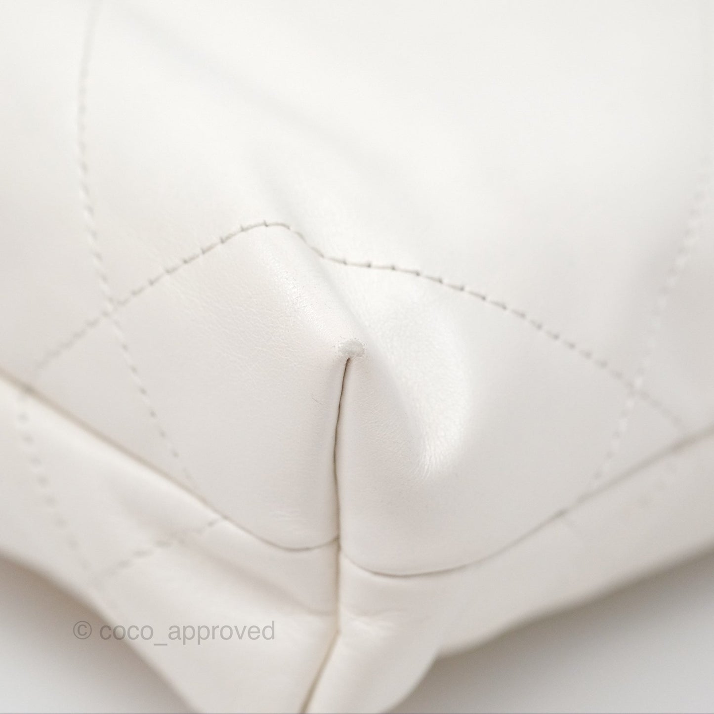 Chanel 22 Mini Bag White Crumpled Calfskin