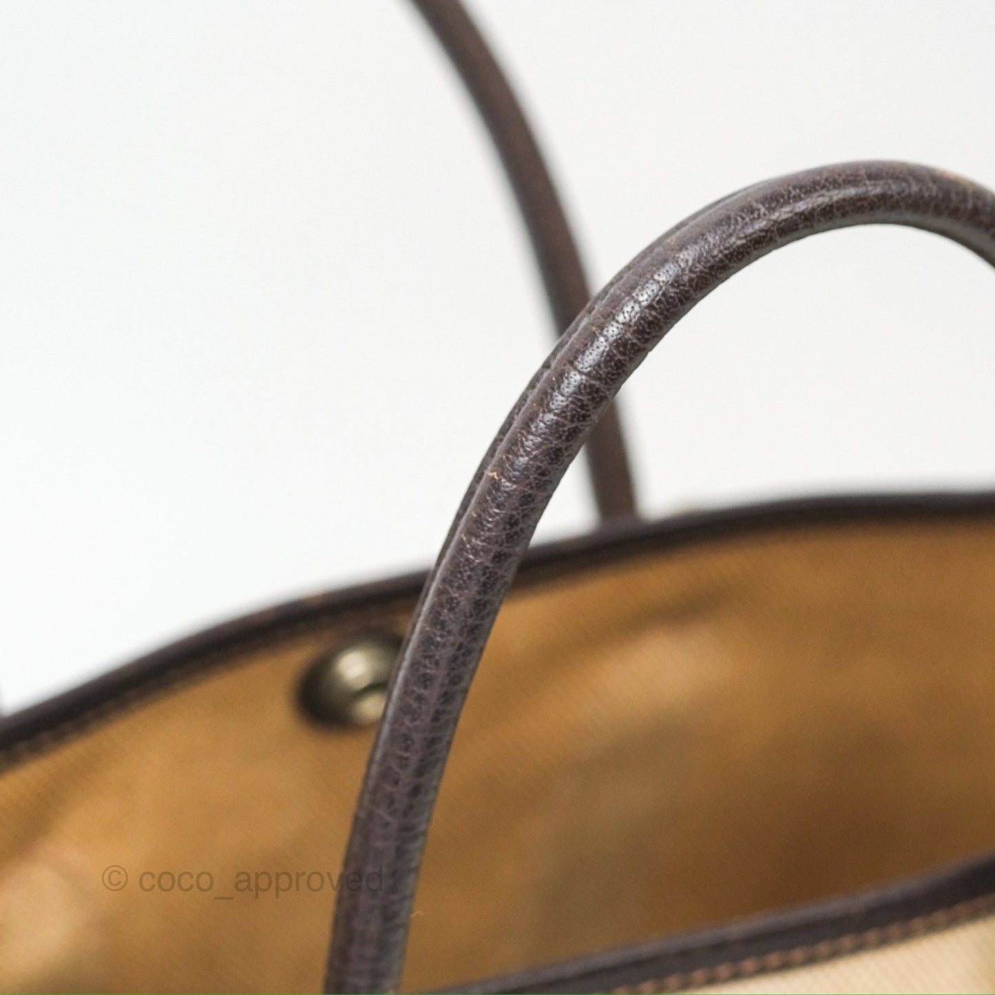 Hermès Garden Party 30 Canvas Brown/ Natural