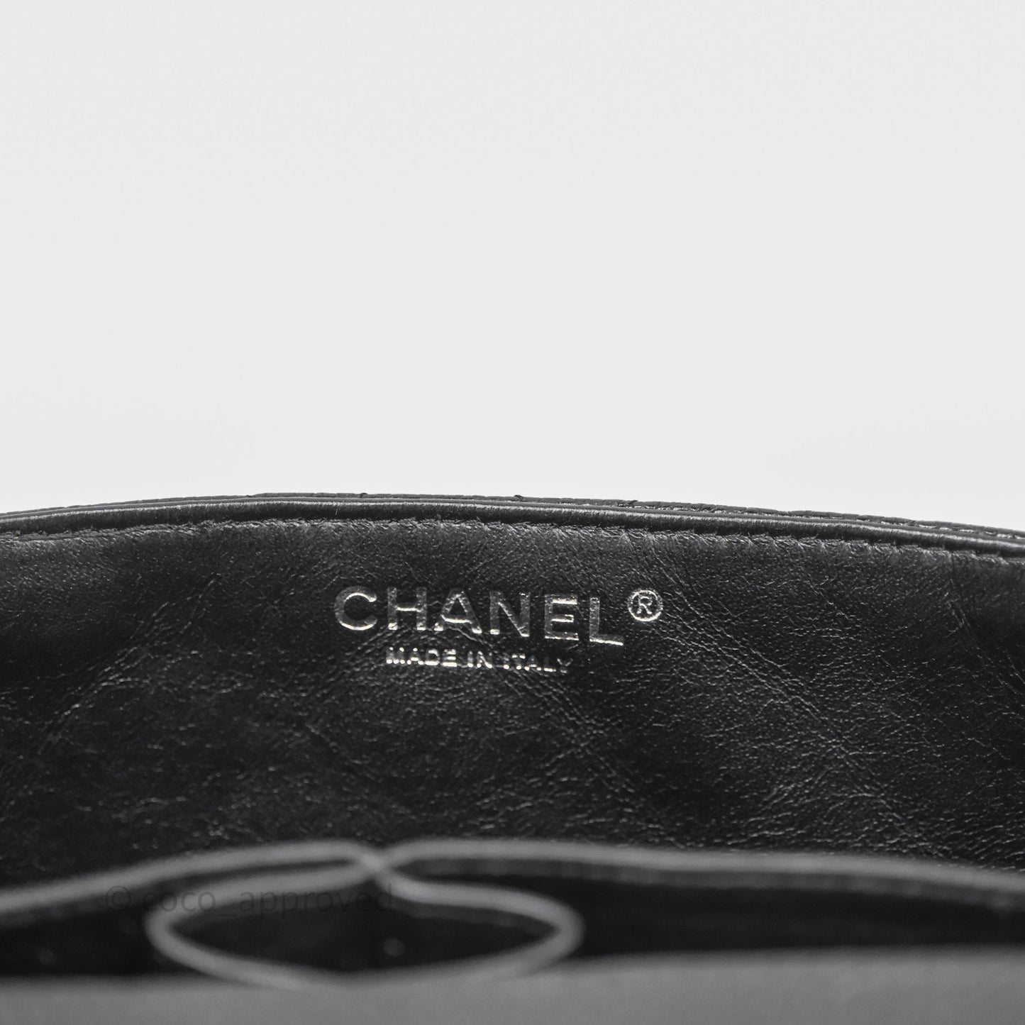 Chanel East West Flap Bag Black Caviar Silver Hardware