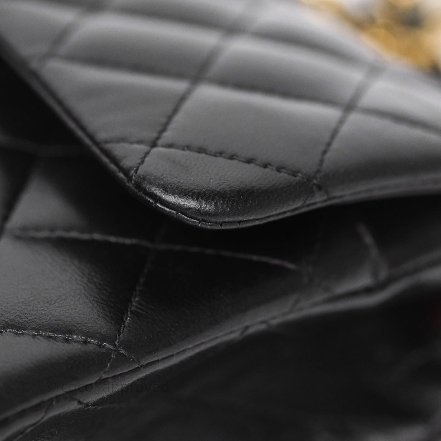 Chanel Small Classic Flap Quilted Black Lambskin Gold Hardware