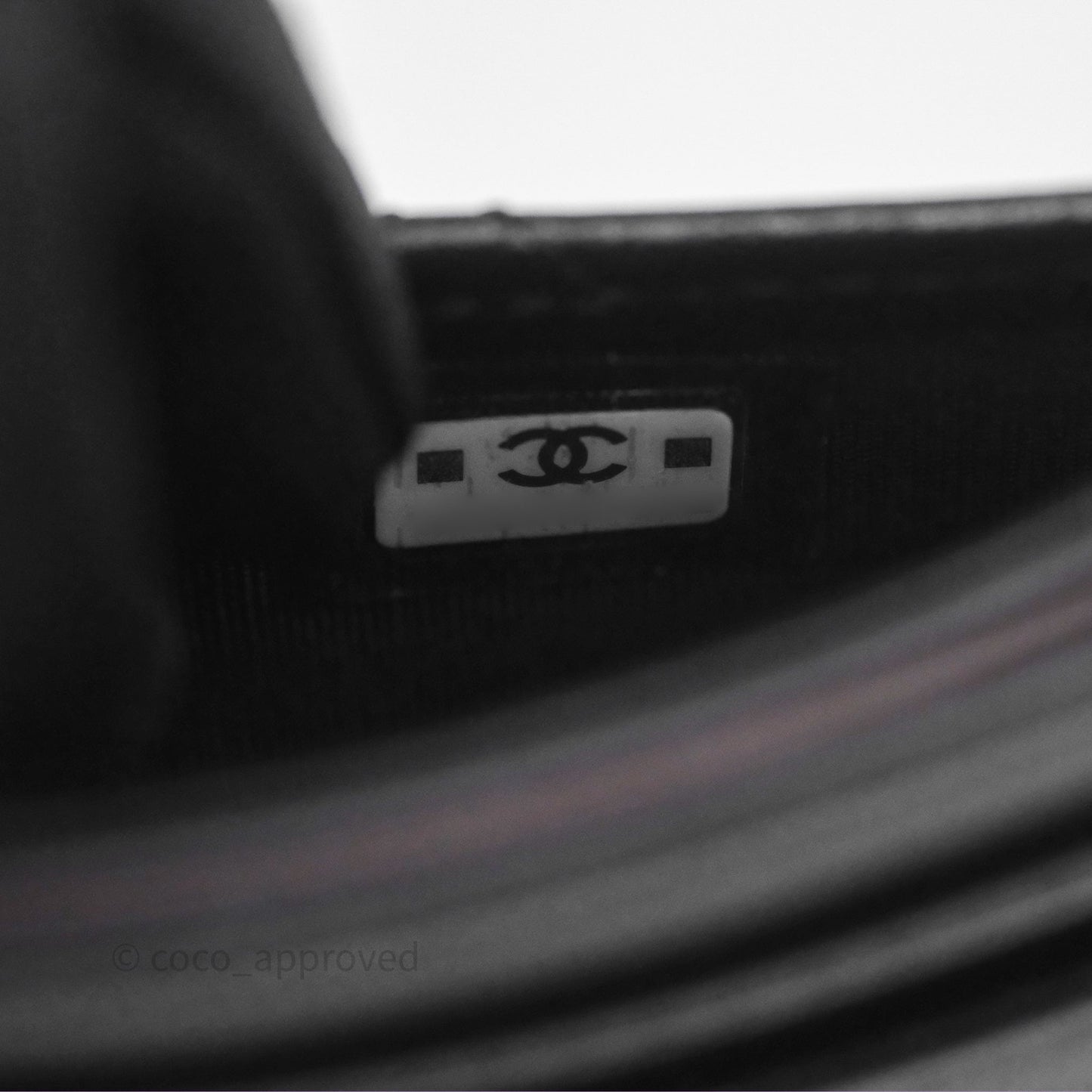 Chanel Classic Flat Card Holder Black Lambskin Silver Hardware