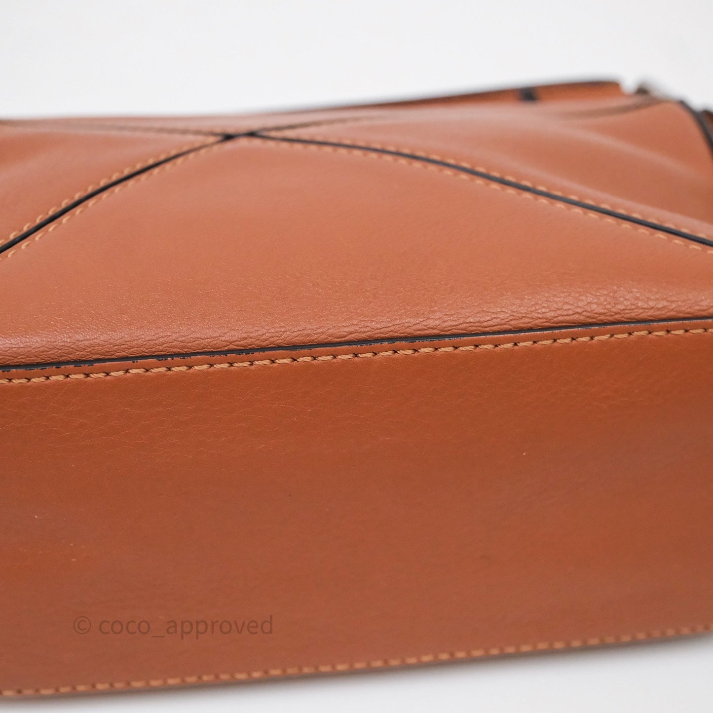 Loewe Mini Puzzle Bag Tan Calfskin Gold Hardware