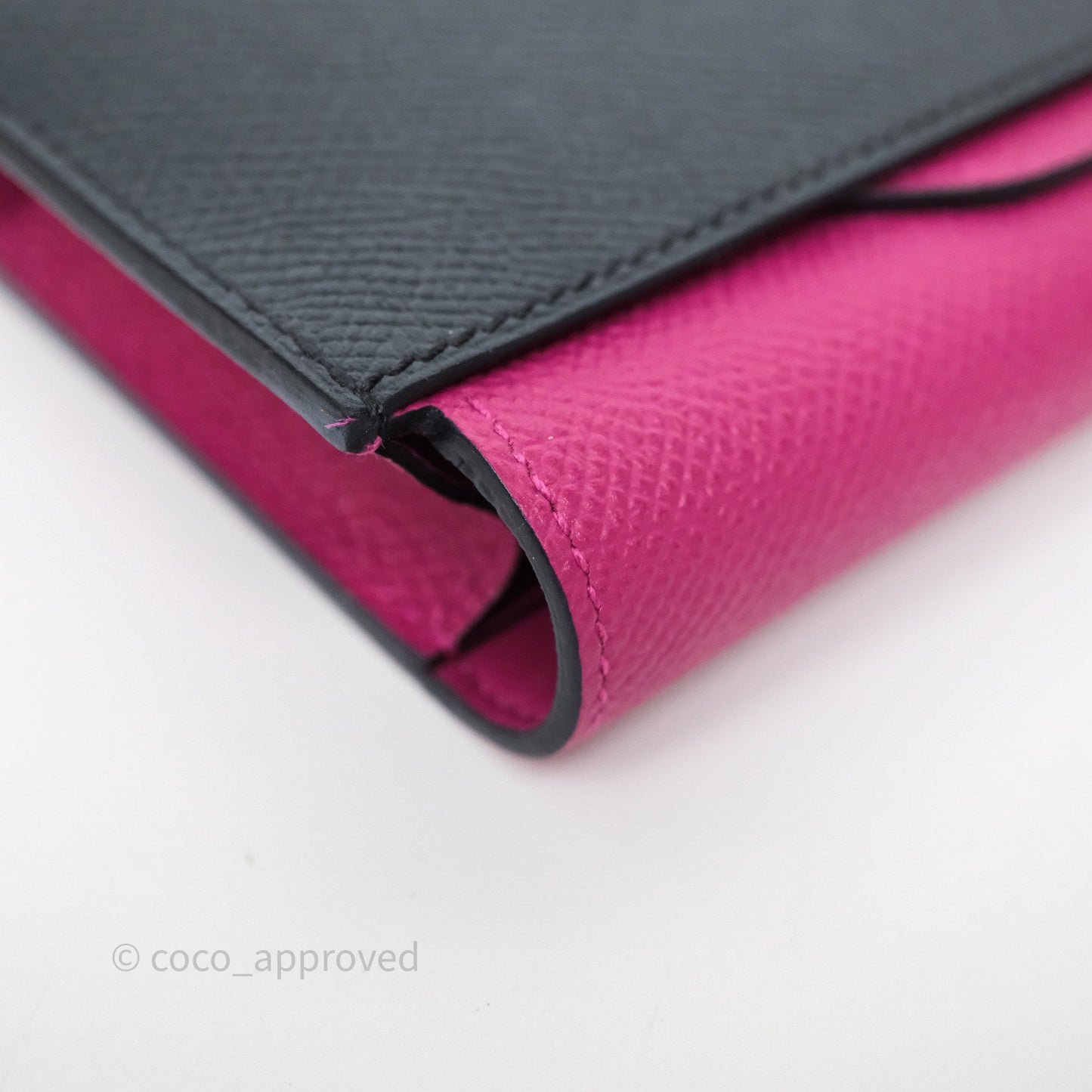 Hermès Passant Compact Wallet Epsom Purple