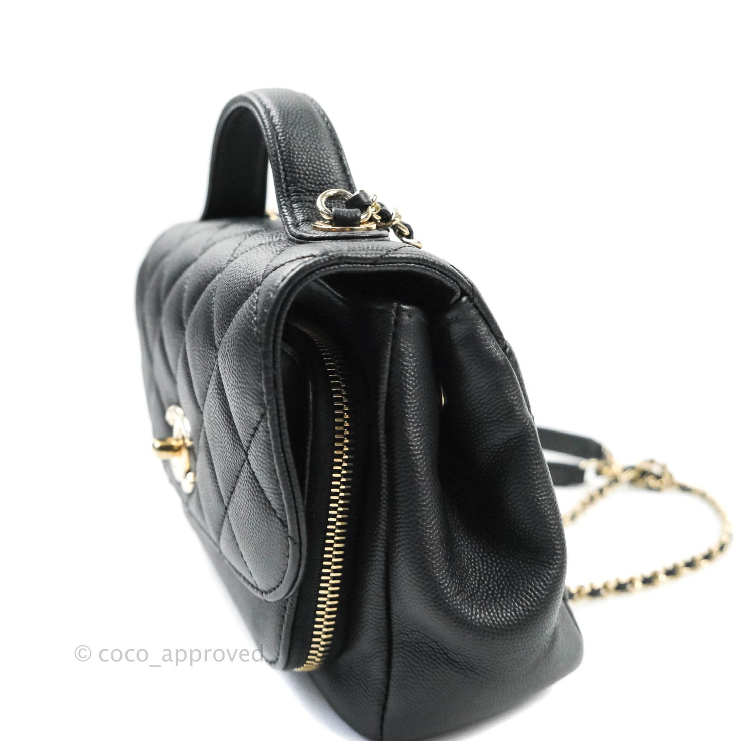 Chanel Quilted Small Business Affinity Flap Black Caviar Gold Hardware