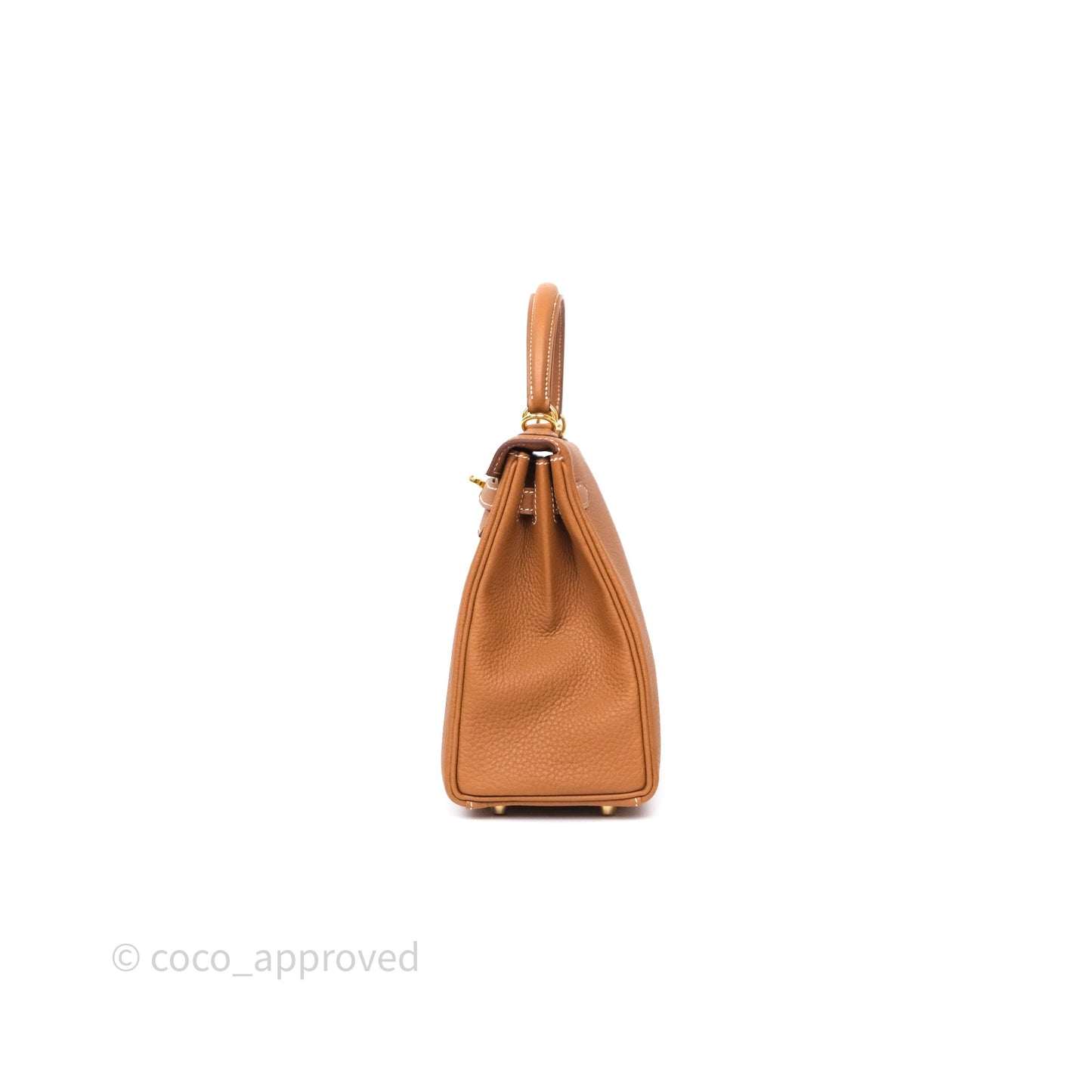 Hermès Kelly Retourne 25 Gold Togo Gold Hardware