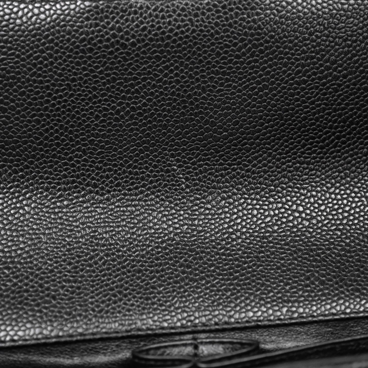Chanel East West Flap Bag Black Caviar Silver Hardware