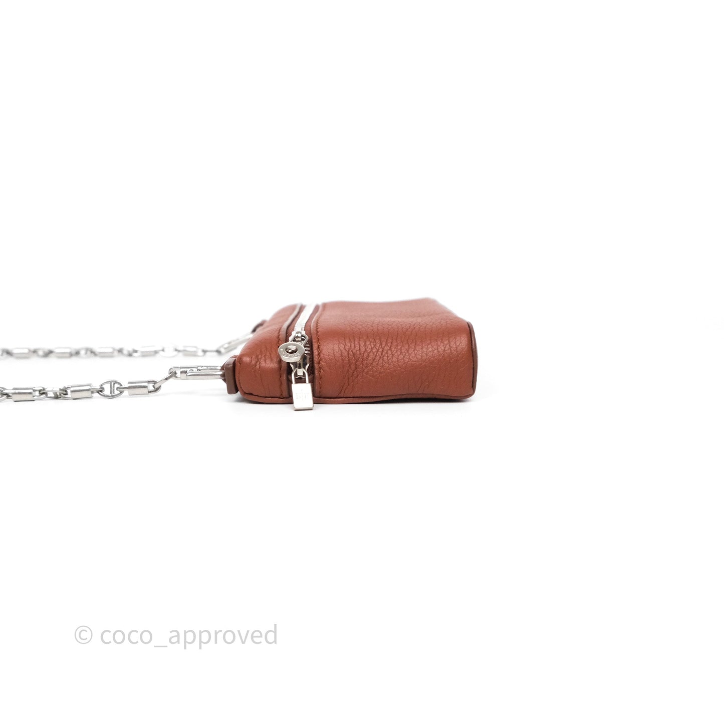 Loro Piana Extra Pocket Mini Pouch Kummel Grained Calfskin