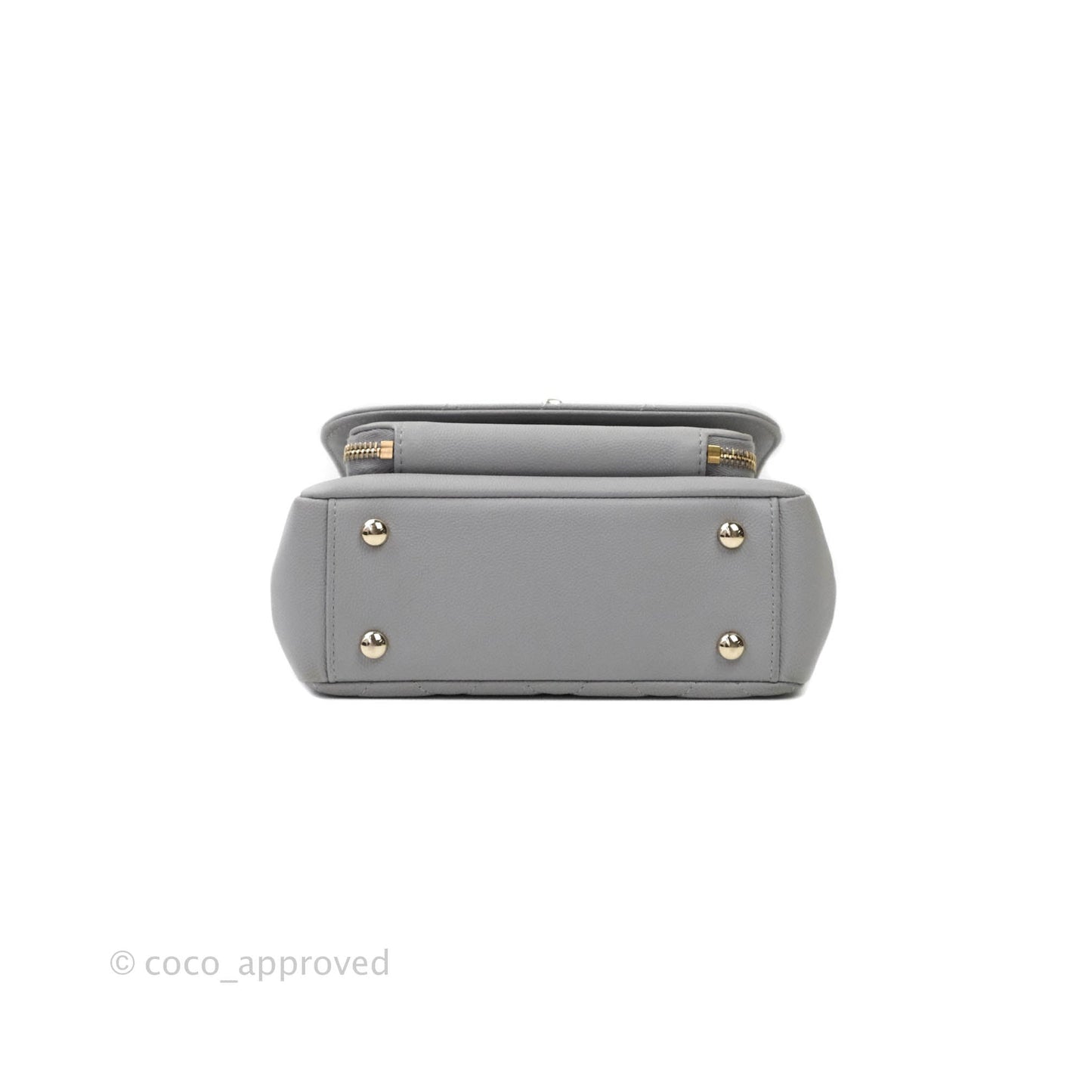 Chanel Quilted Small Business Affinity Flap Grey Caviar Gold Hardware
