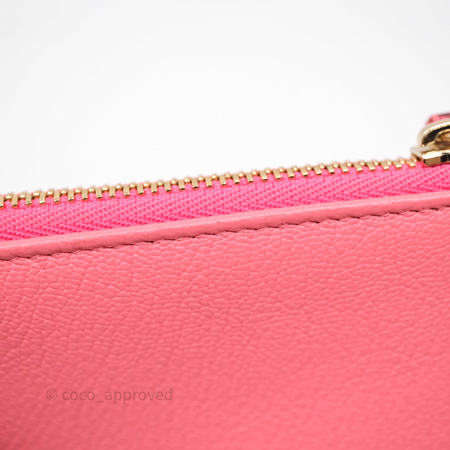 Chanel Camellia Mini O Case Pink Calfskin Gold Hardware