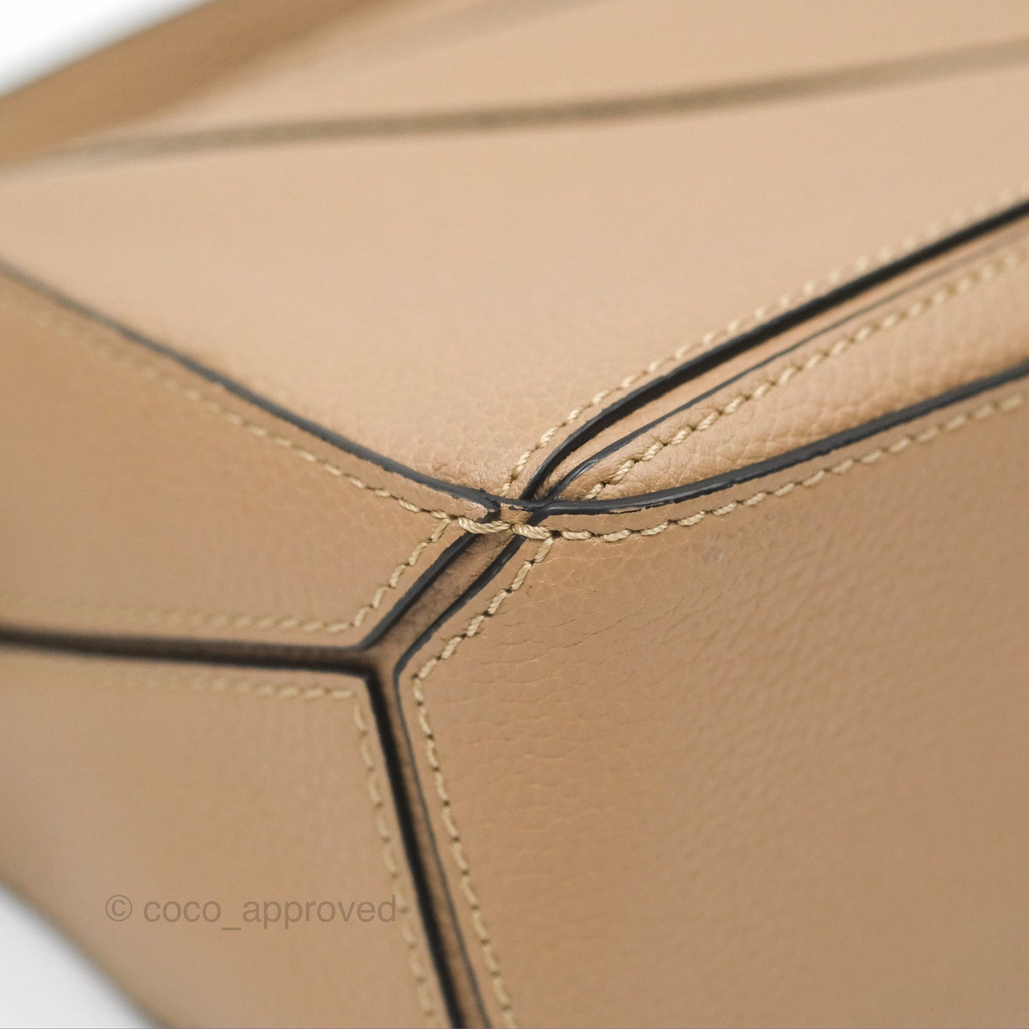 Loewe Mini Puzzle Bag Sand Calfskin Gold Hardware