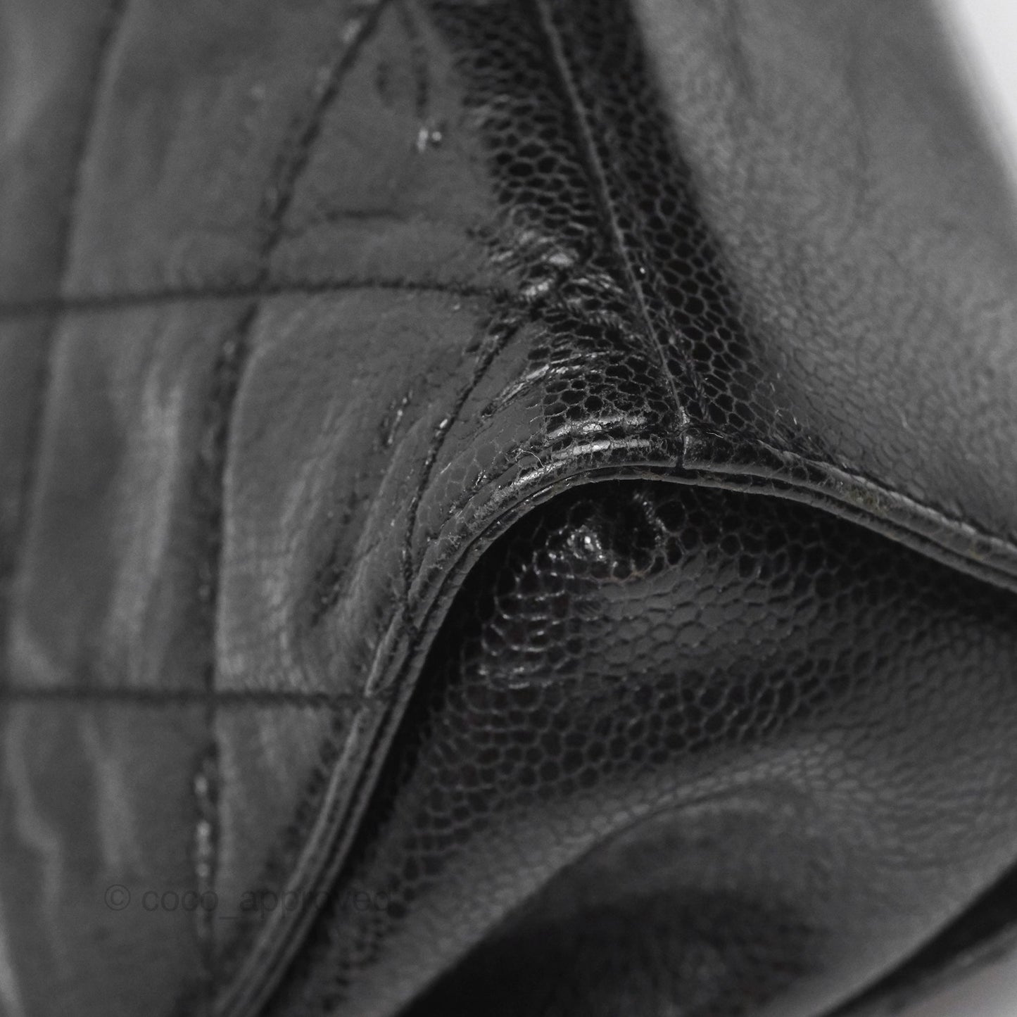 Chanel Quilted Single Flap Bag Soft Caviar Black Ruthenium Hardware