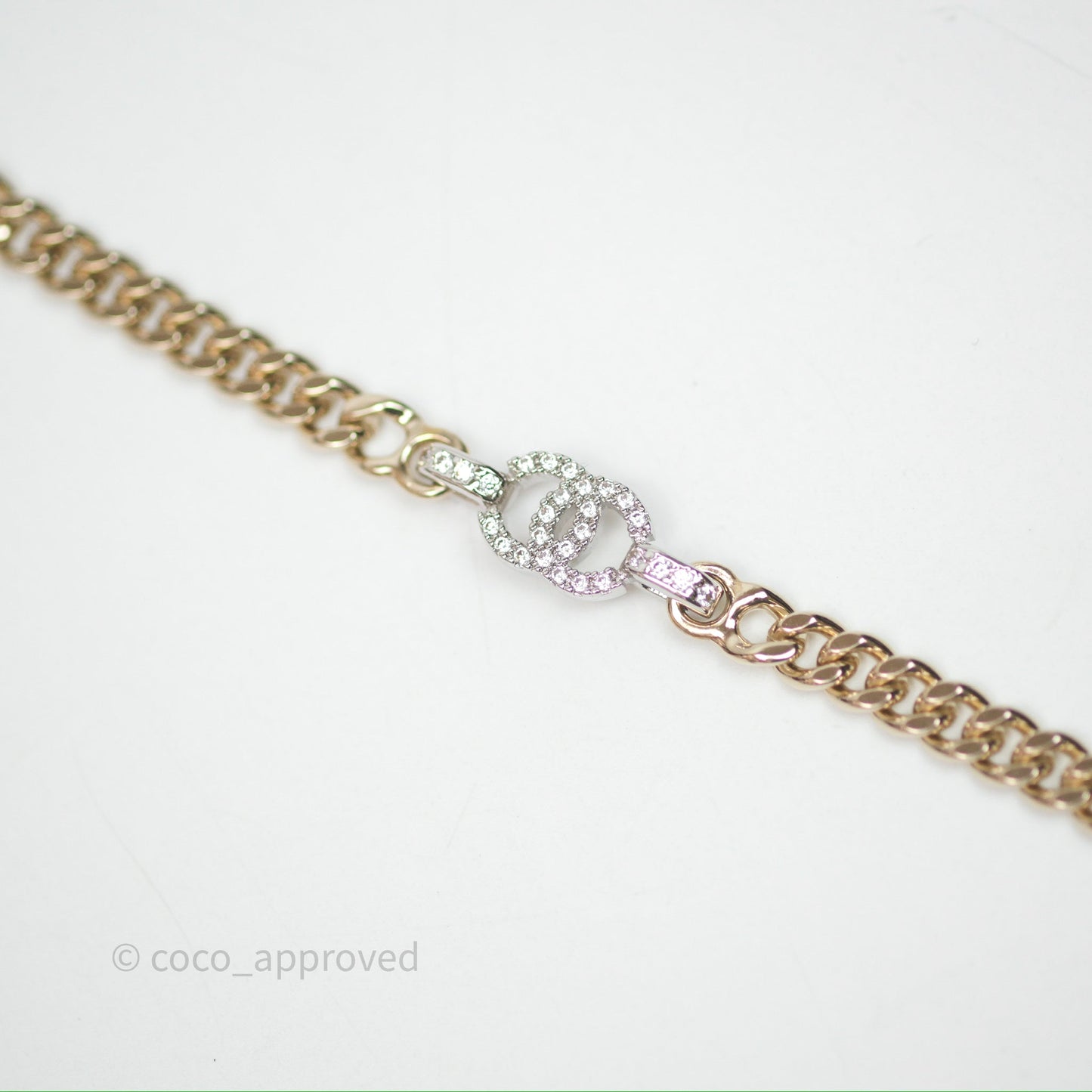 Chanel Crystals CC Chain Belt Gold Tone 22S