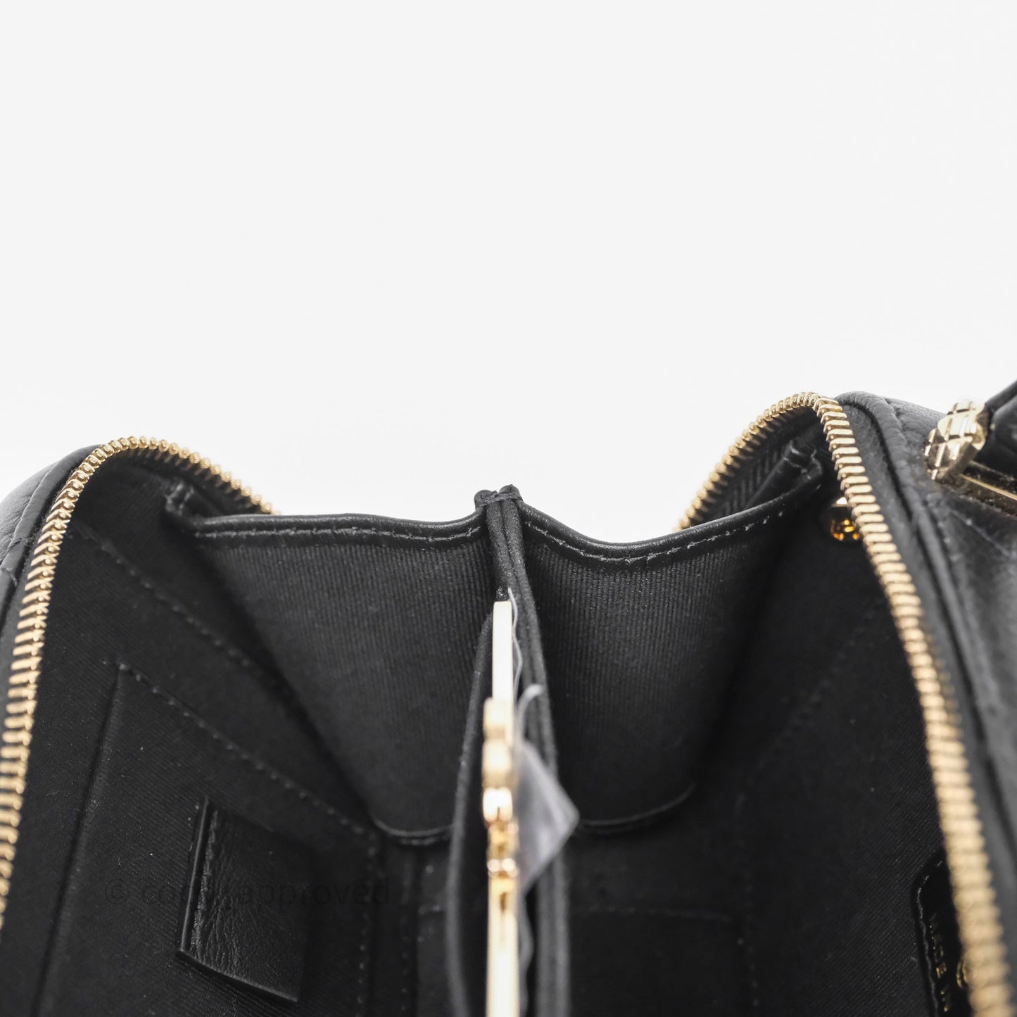 Chanel Quilted Top Handle Mini Vanity Case Black Caviar Gold Hardware
