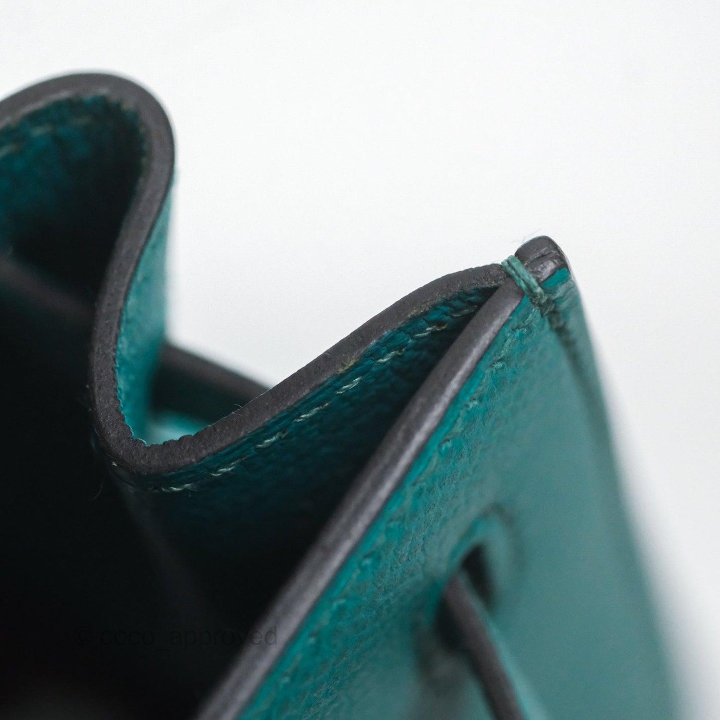 Hermès Sellier Kelly 25 Bleu Paon 7F Epsom Gold Hardware