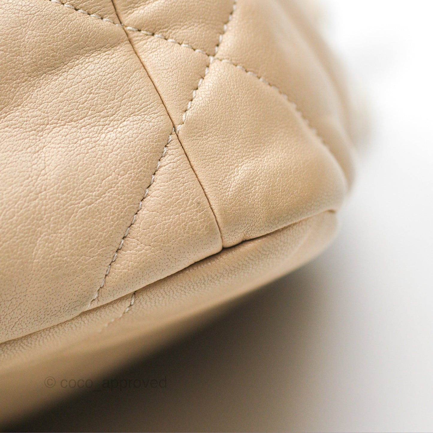 Chanel 19 Small Beige Goatskin Mixed Hardware