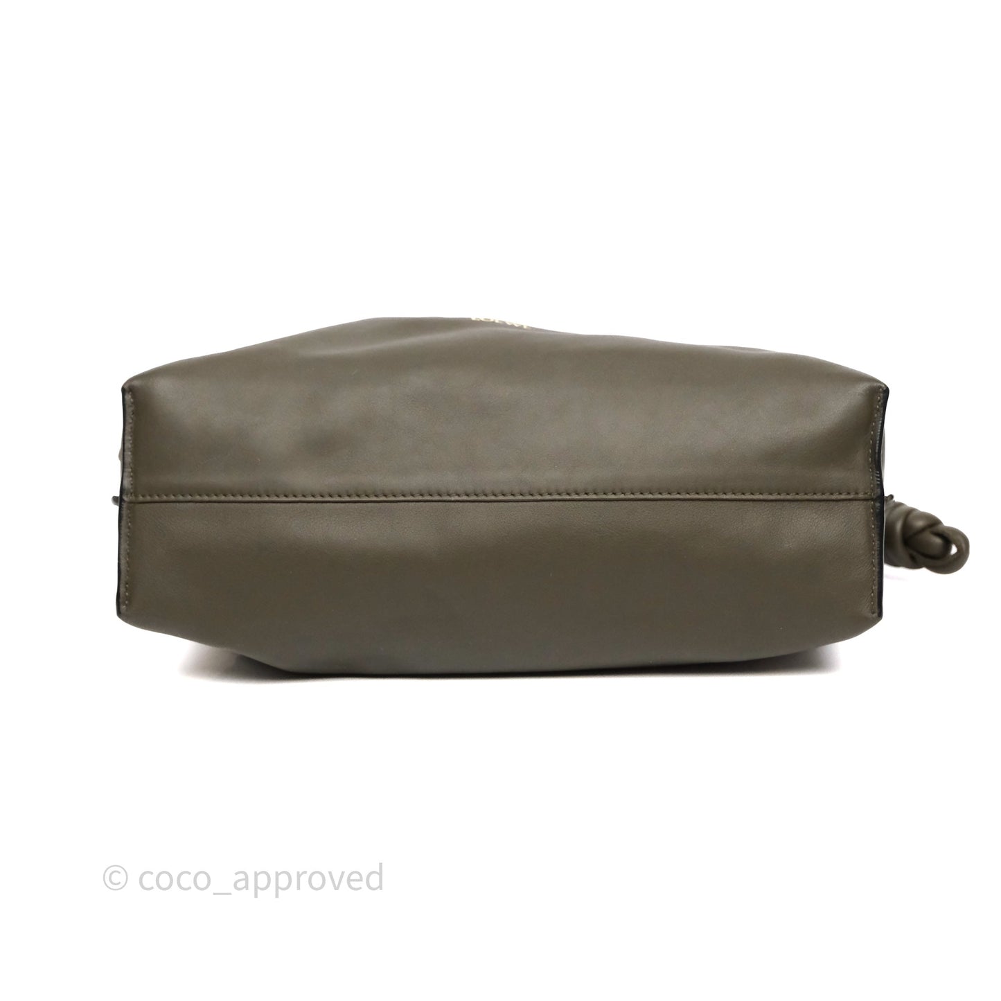 Loewe Flamenco Clutch Medium in Nappa Calfskin Dark Khaki Green