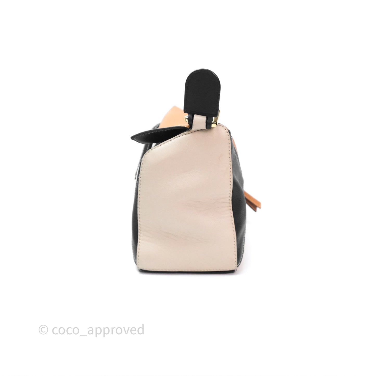 Loewe Small Puzzle Bag Amber/ Light Oat Calfskin Gold Hardware
