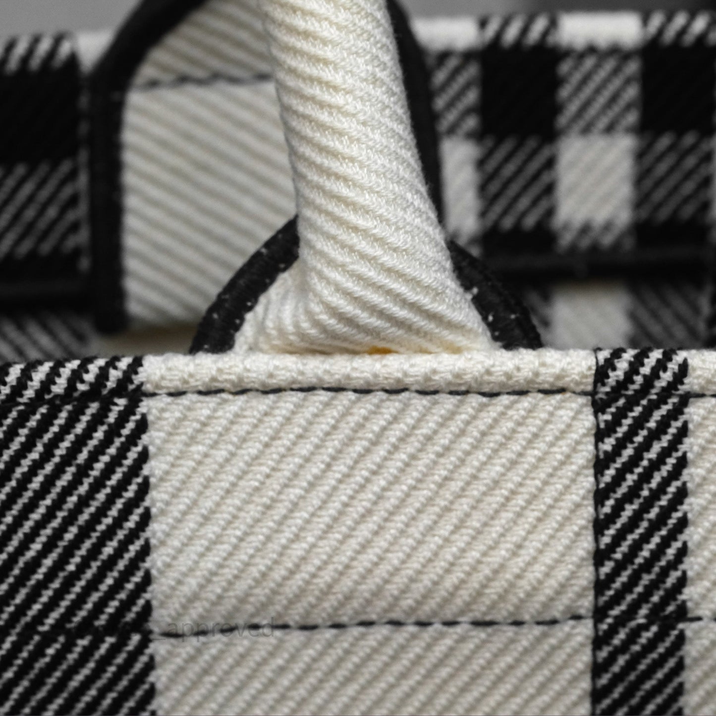 Christian Dior Large Check'n'Dior Book Tote Black/ White Canvas