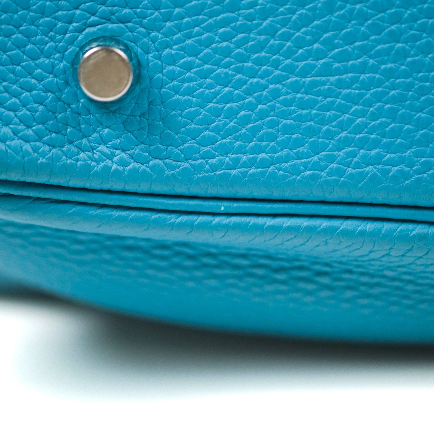 Hermès Lindy 34 Blue Paon Clemence Palladium Hardware