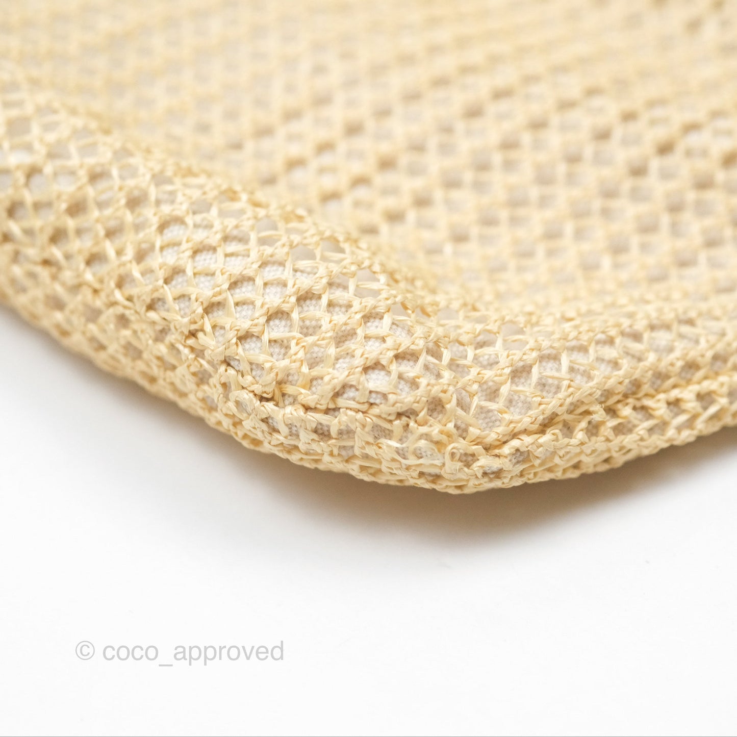 Miu Miu Woven Fabric Tote Bag Natural