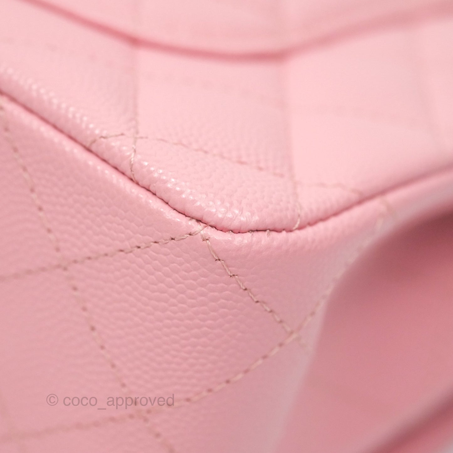 Chanel Small Classic Flap Quilted Sakura Pink Caviar Gold Hardware 22C