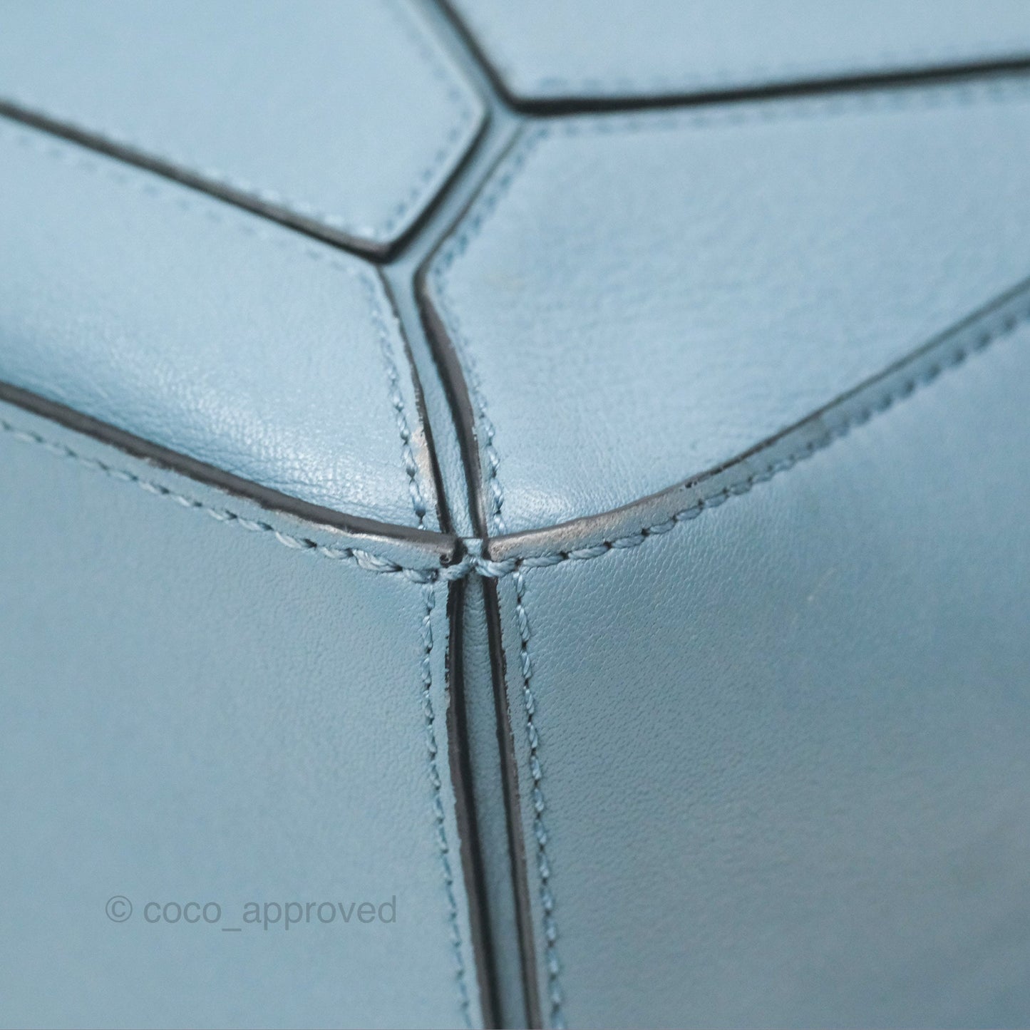Loewe Small Puzzle Bag Stone Blue Calfskin