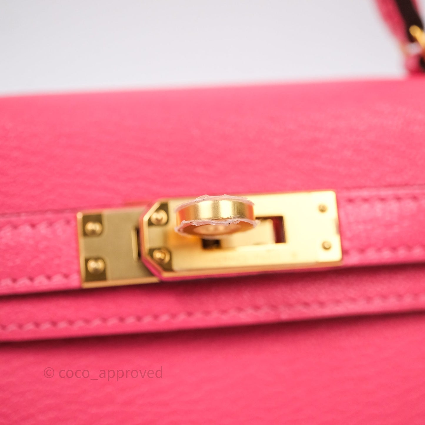 Hermes Mini Kelly II Chevre Mysore U5 Rose Lipstick Gold Hardware