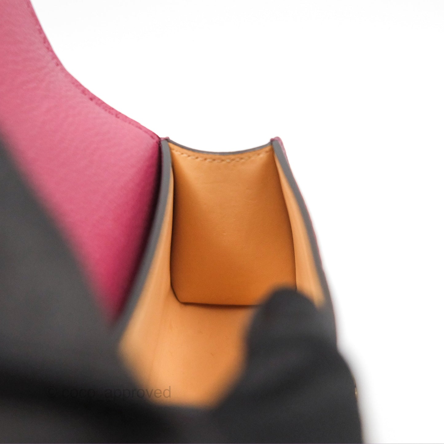Moynat Réjane Nano Litchi Taurillon Blush Leather