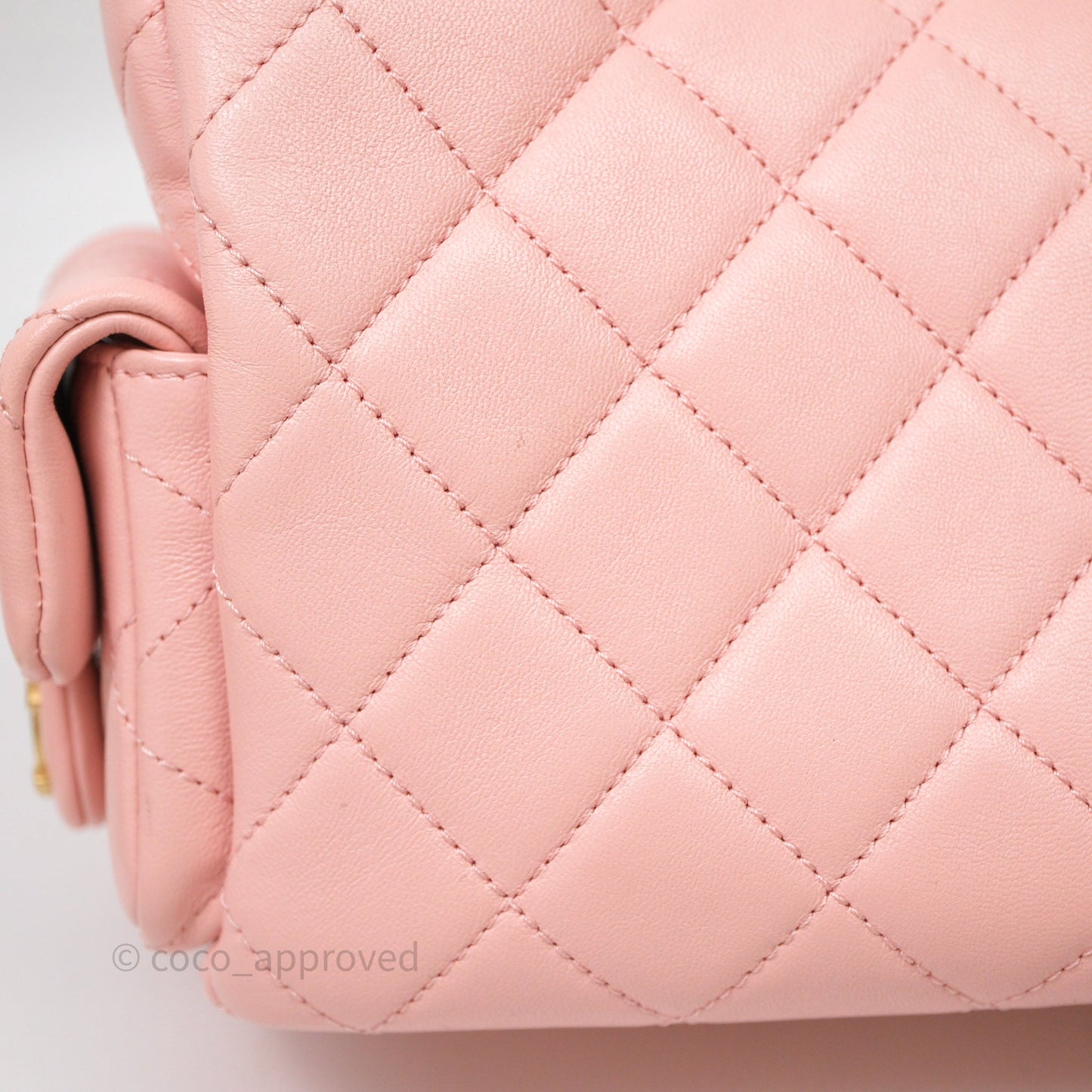 Chanel Small Quilted Trendy Double Pocket Hobo Pink Lambskin Aged Gold Hardware