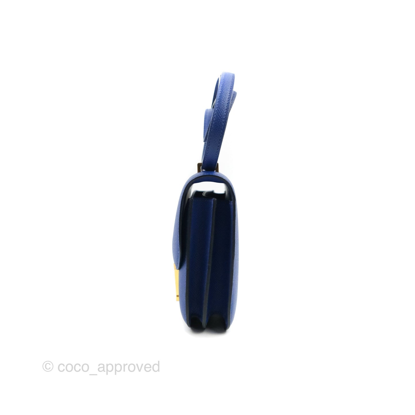 Hermès Constance Mini 18cm Bleu Electric Epsom Gold Hardware