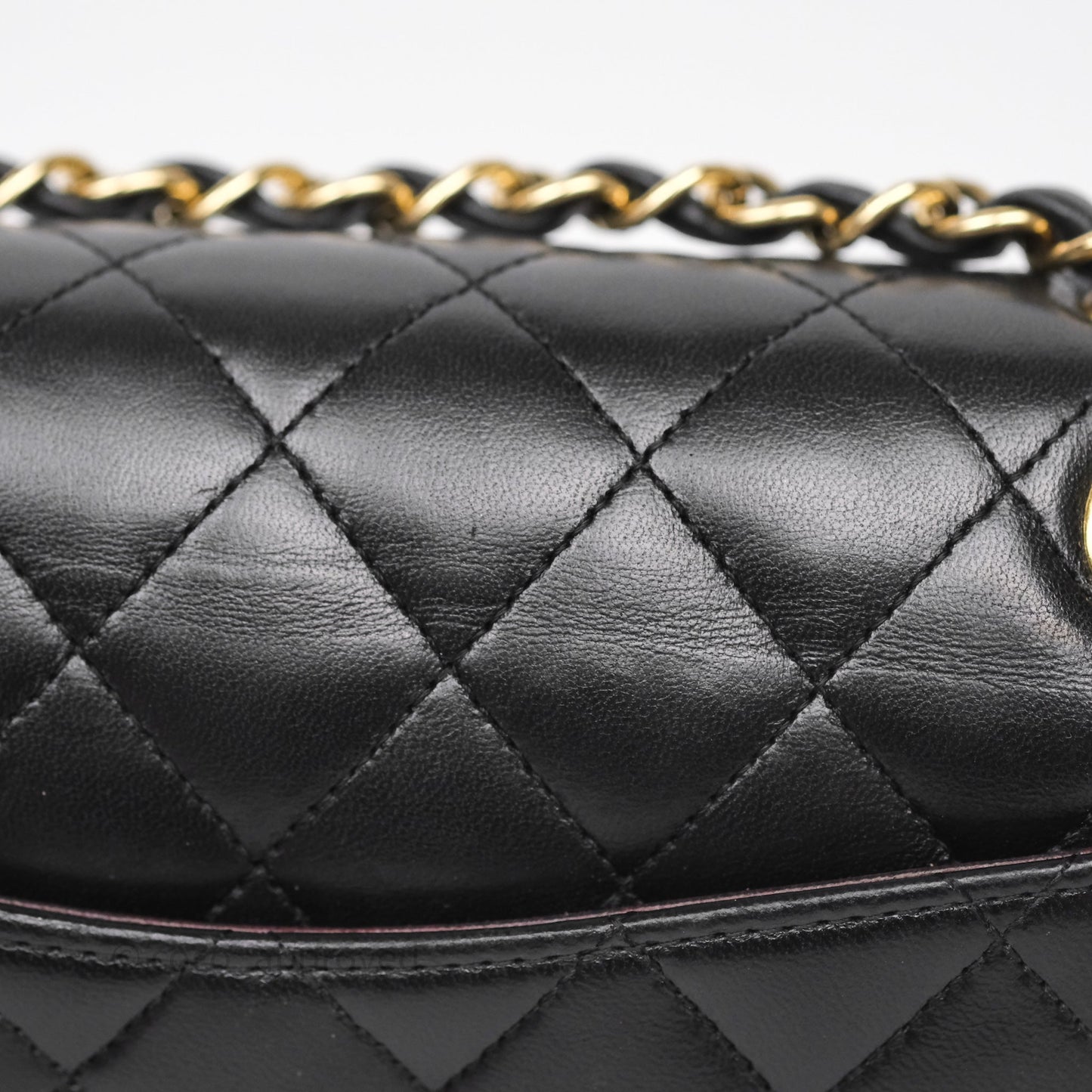 Chanel Small Classic Flap Quilted Black Lambskin Gold Hardware