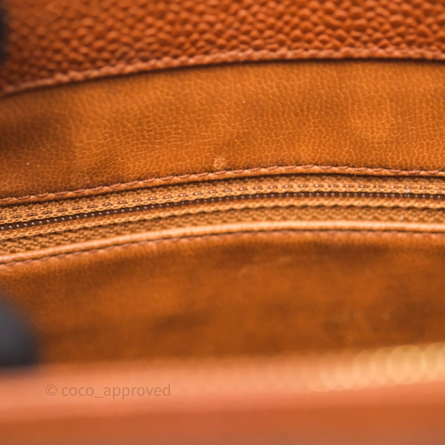 Chanel Vintage Tote Caramel Caviar 24K Gold Hardware
