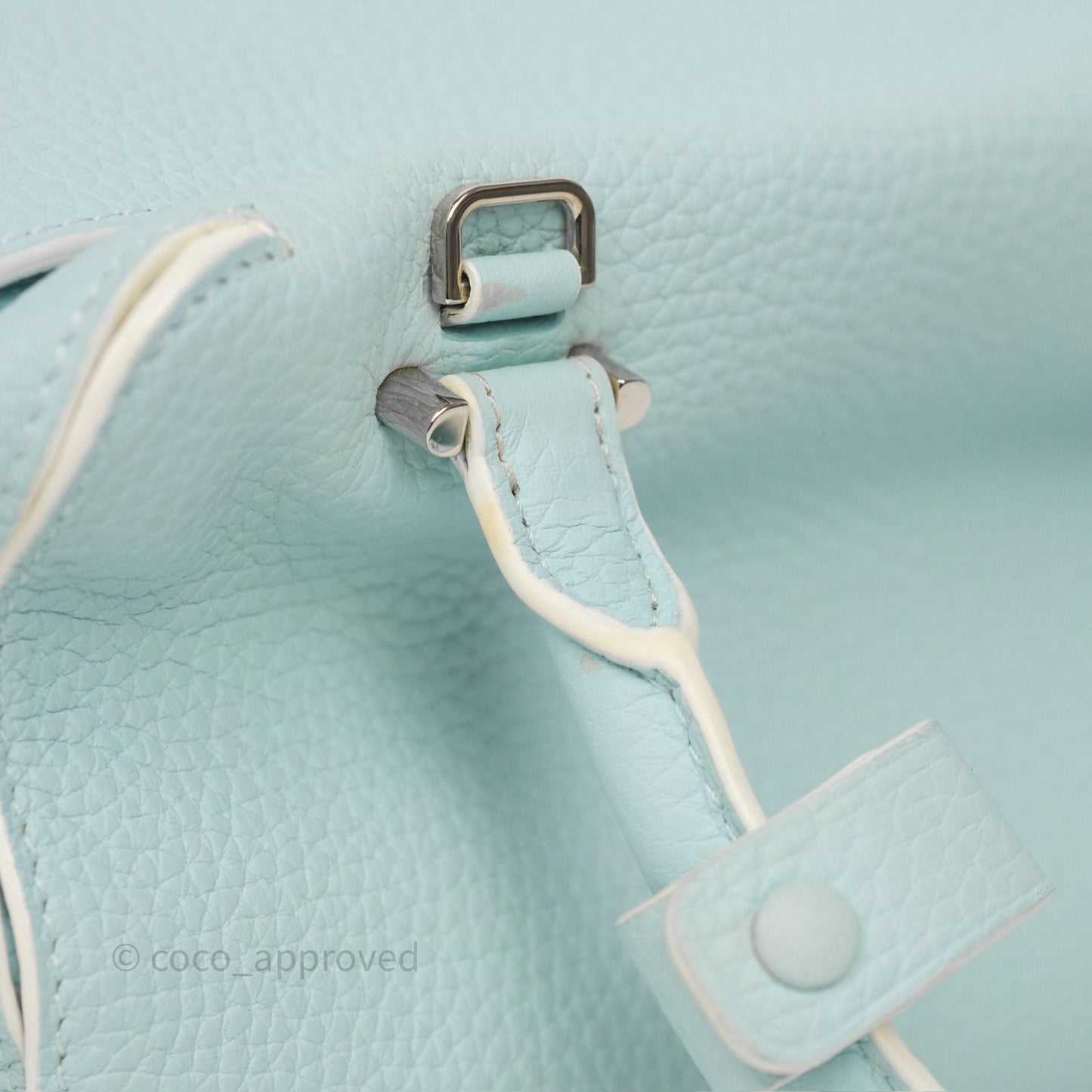 Delvaux Cool Box Mini Taurillon Soft Grained Calfskin Celadon