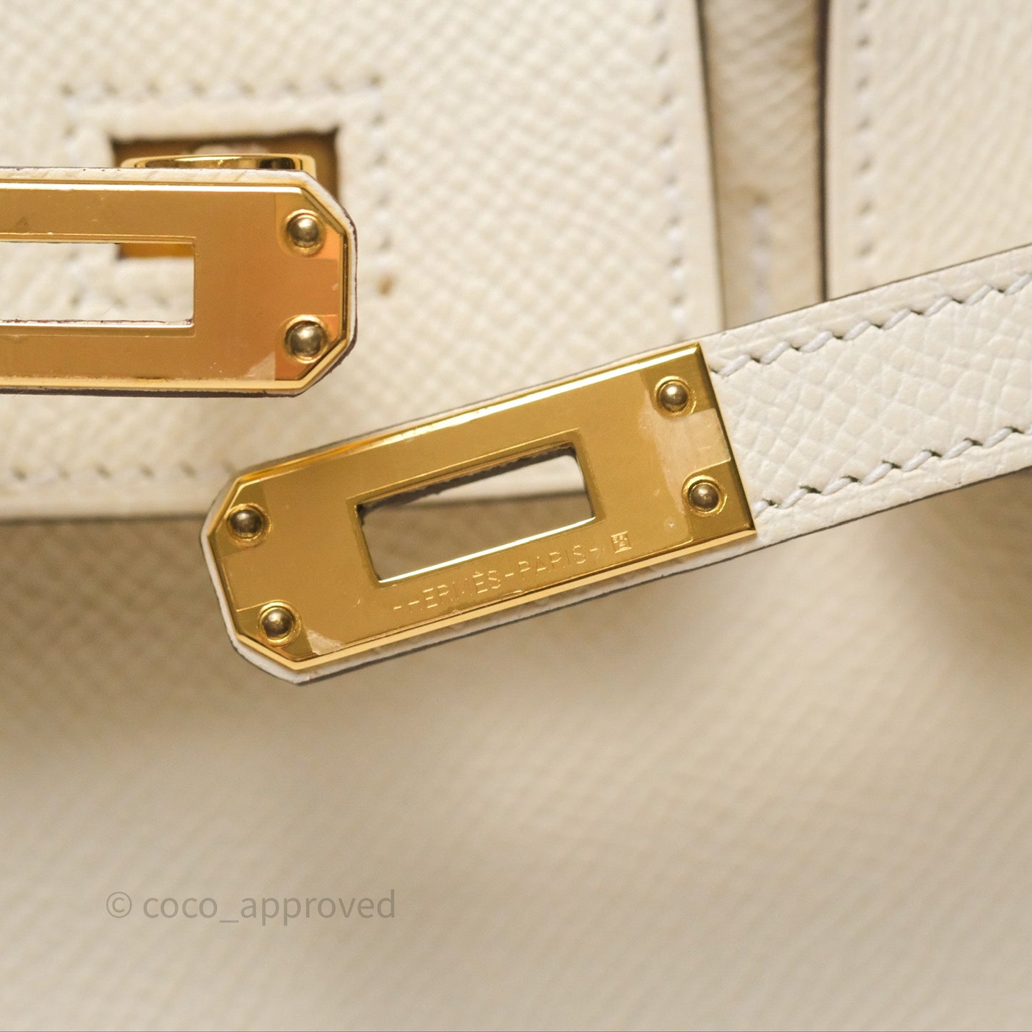 Hermès Birkin 25 Sellier Nata I2 Epsom Gold Hardware