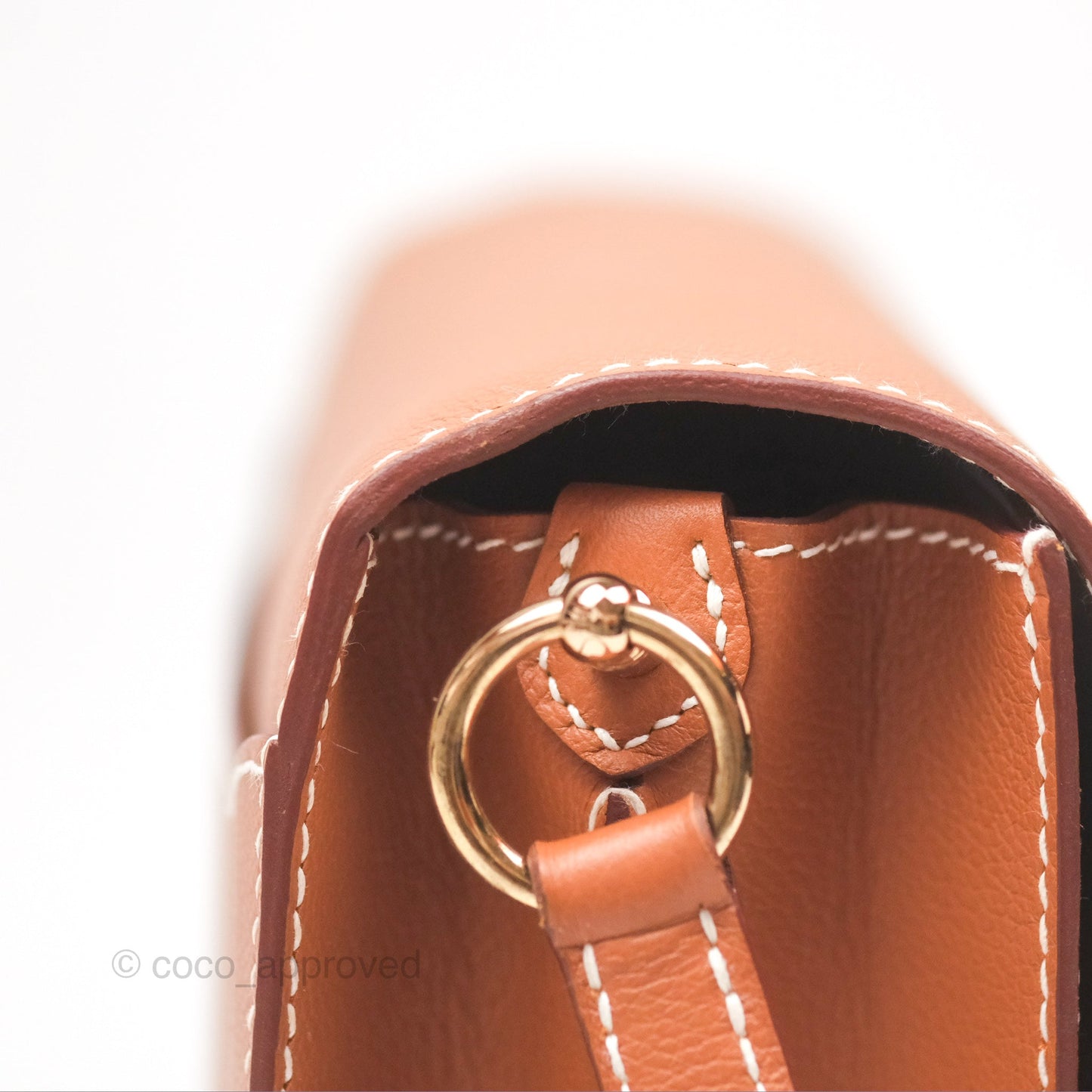 Hermès Roulis 23 Gold Evercolor Gold Hardware