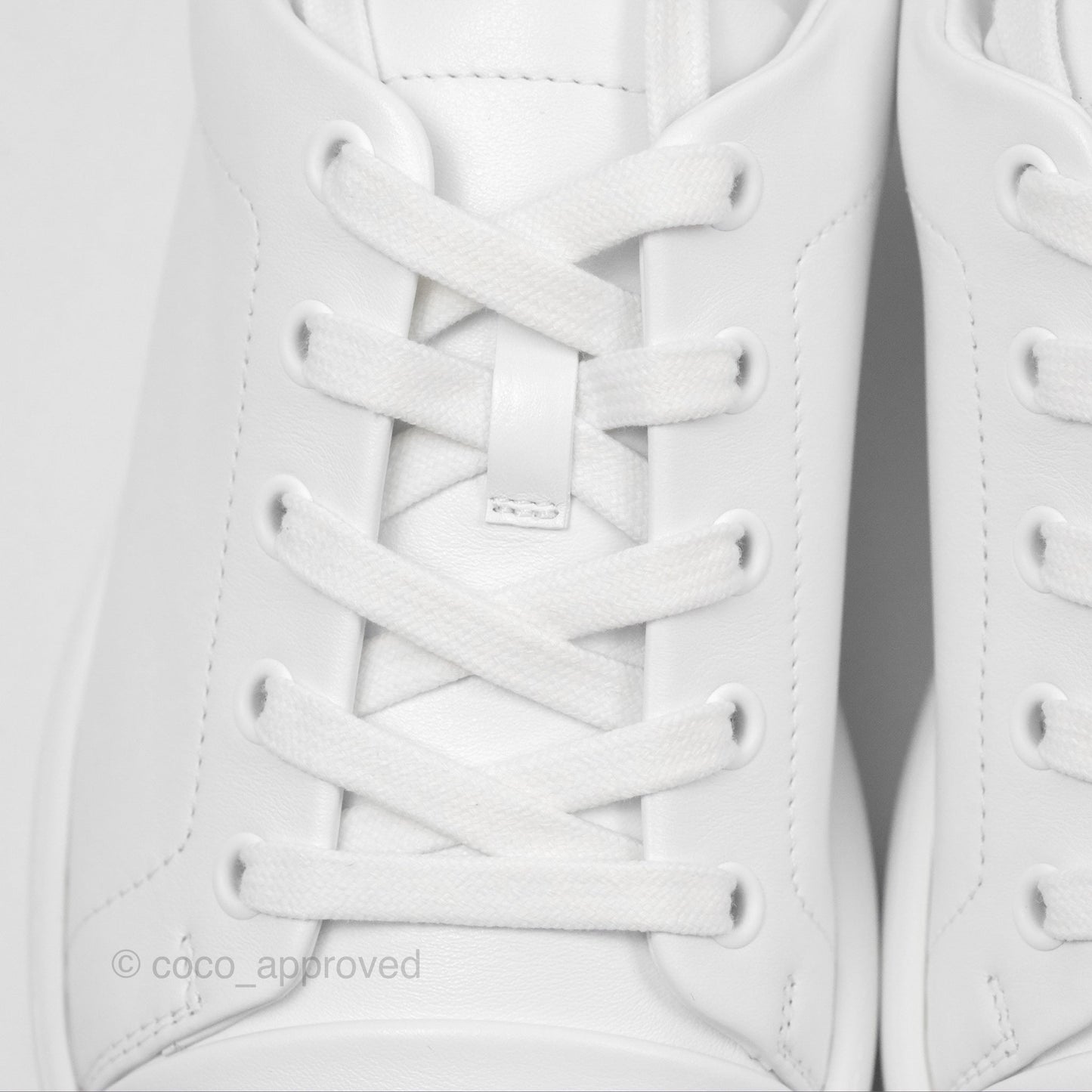 Hermès Happy Sneaker in White Calfskin Size 36.5