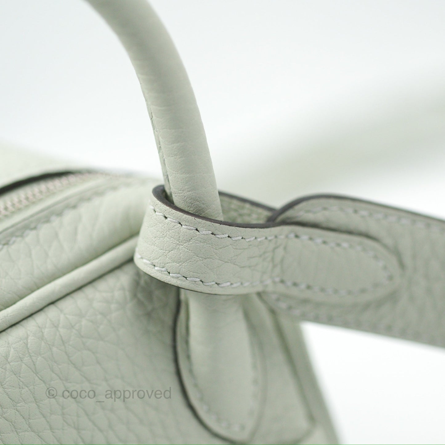 Hermès Mini Lindy 20 Gris Neve Clemence Palladium Hardware