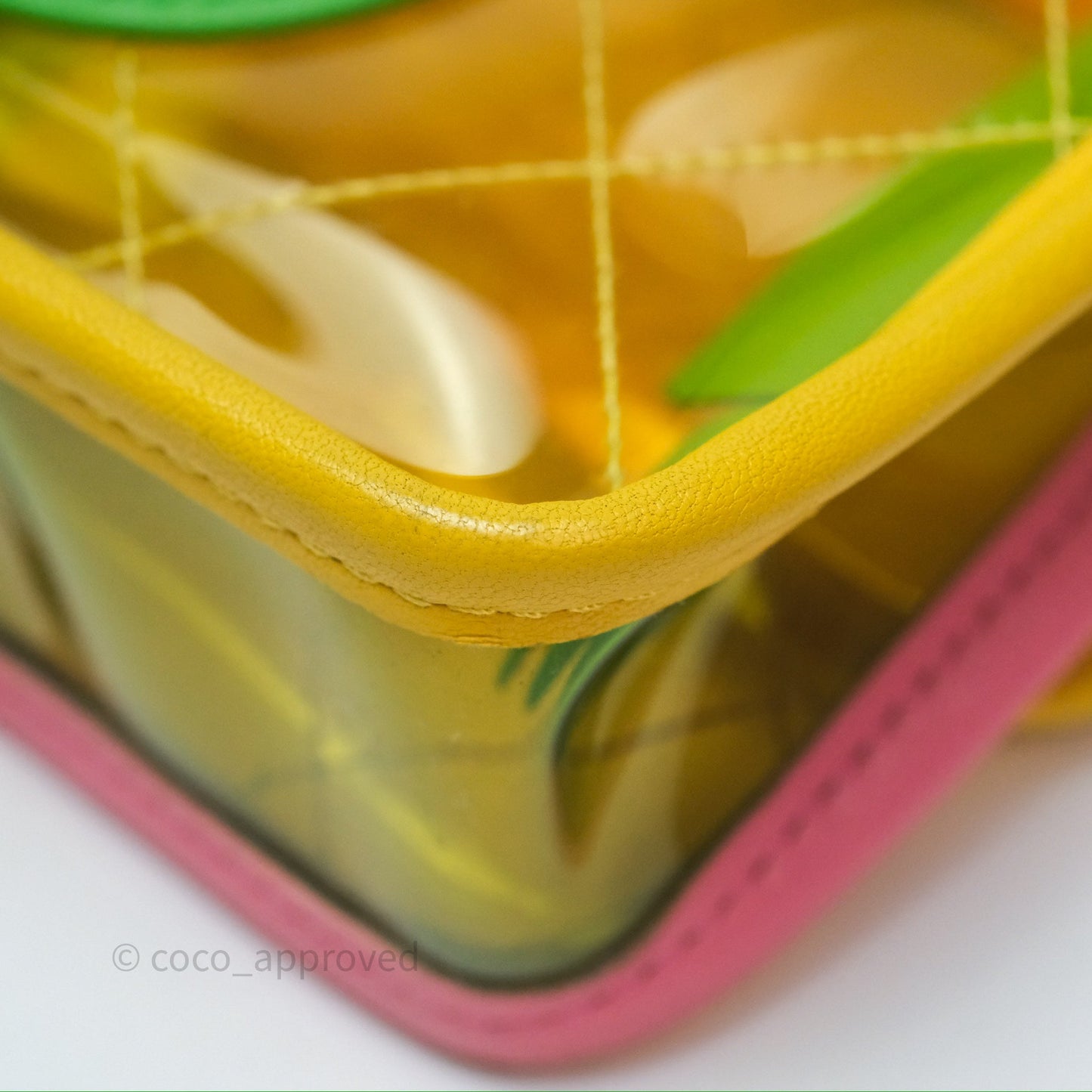Chanel Mini Coco Splash Flap Bag PVC Lambskin Pink/Yellow/Green Silver Hardware