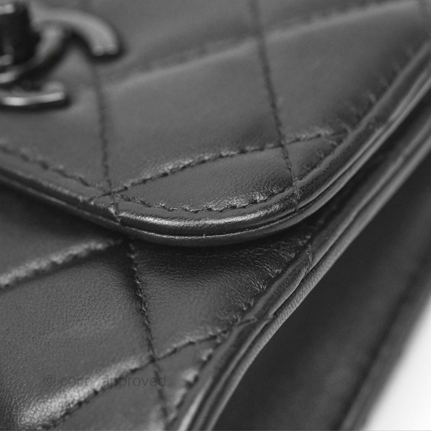 Chanel Mini Trendy CC Clutch With Chain Quilted So Black Lambskin