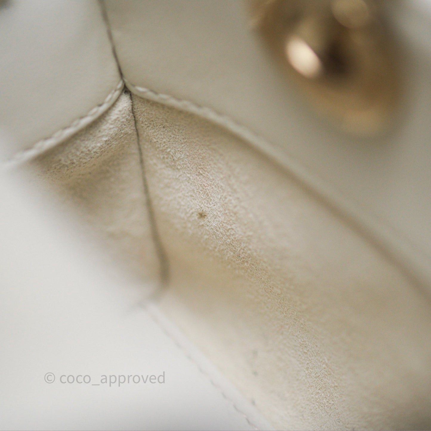 Christian Dior Micro Lady D-Joy Bag Latte Lambskin Cannage Gold Hardware