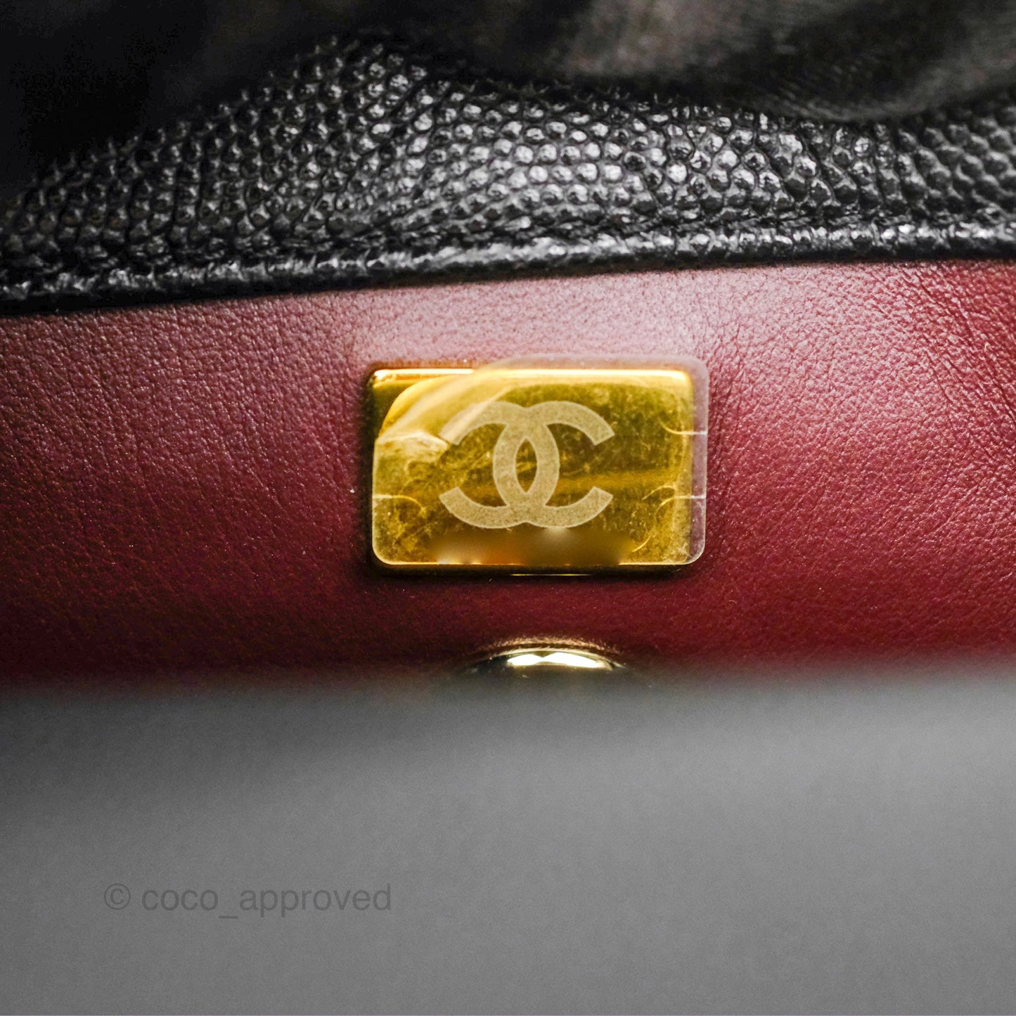Chanel Small Coco Handle Black Caviar Gold Hardware