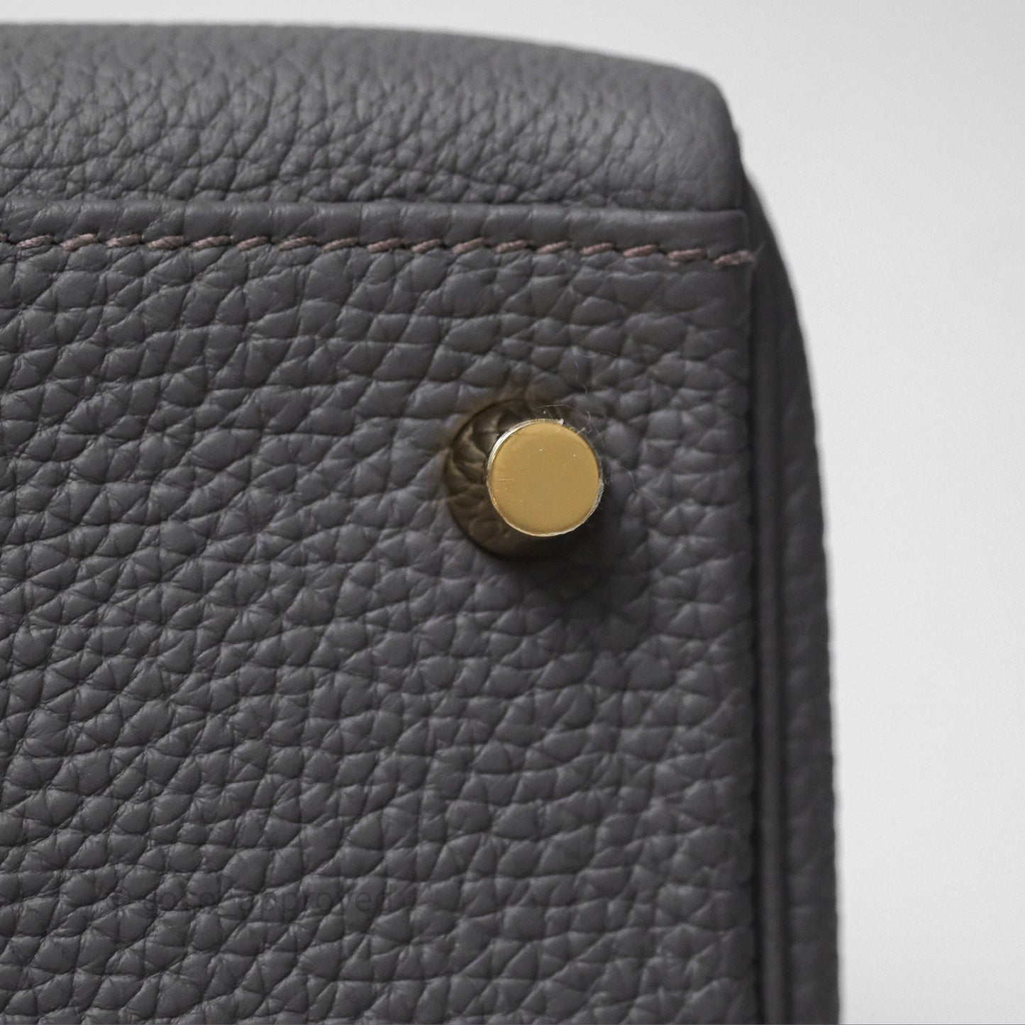 Hermès Kelly II 28 Retourne Etain 8F Togo Gold Hardware
