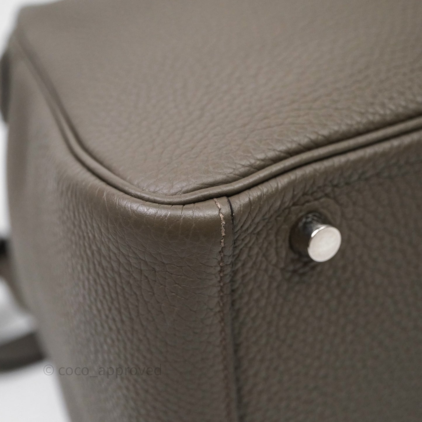 Hermès Lindy 30 Etain 8F Clemence Palladium Hardware