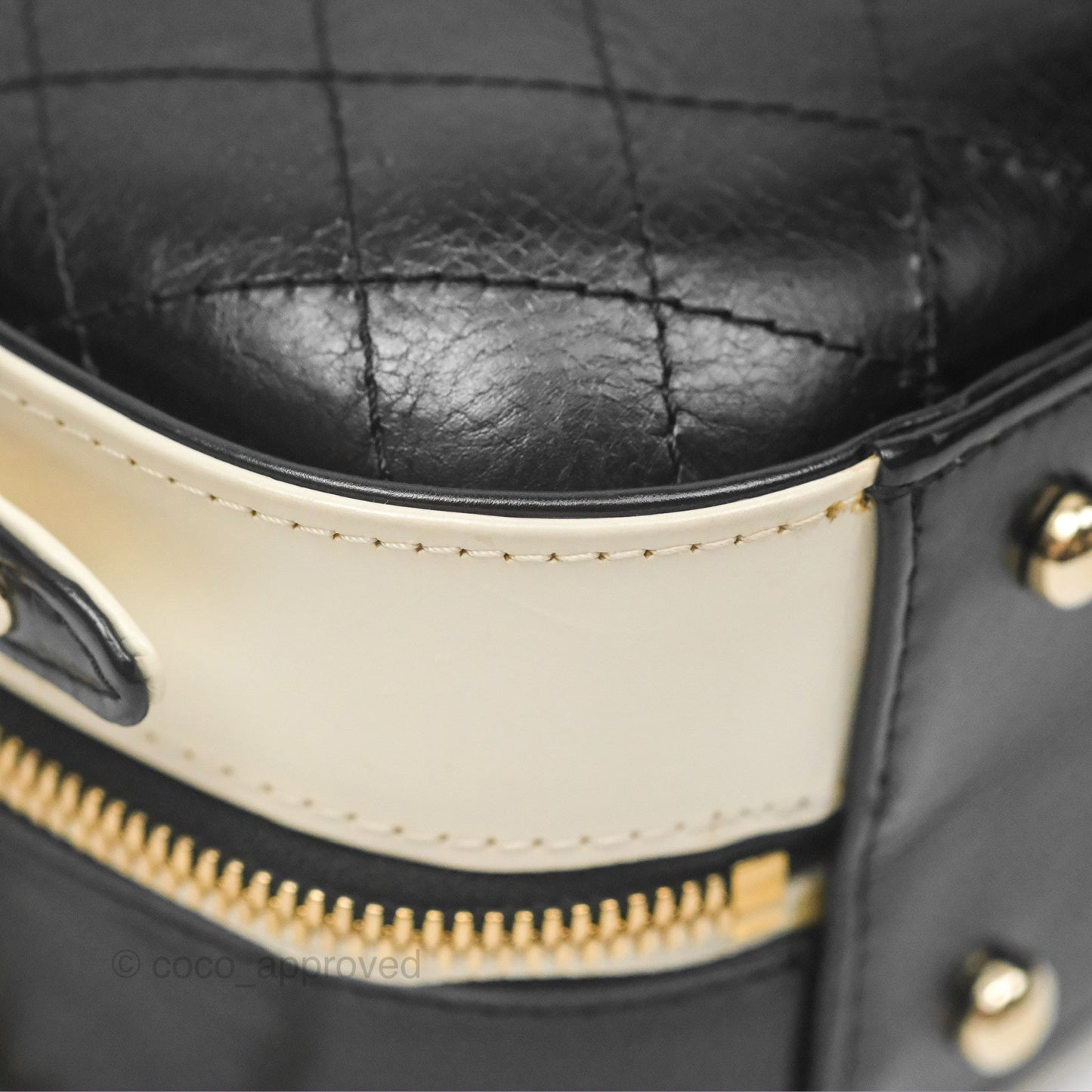 Chanel Camera Case Bag Black/White Calfskin Gold Hardware