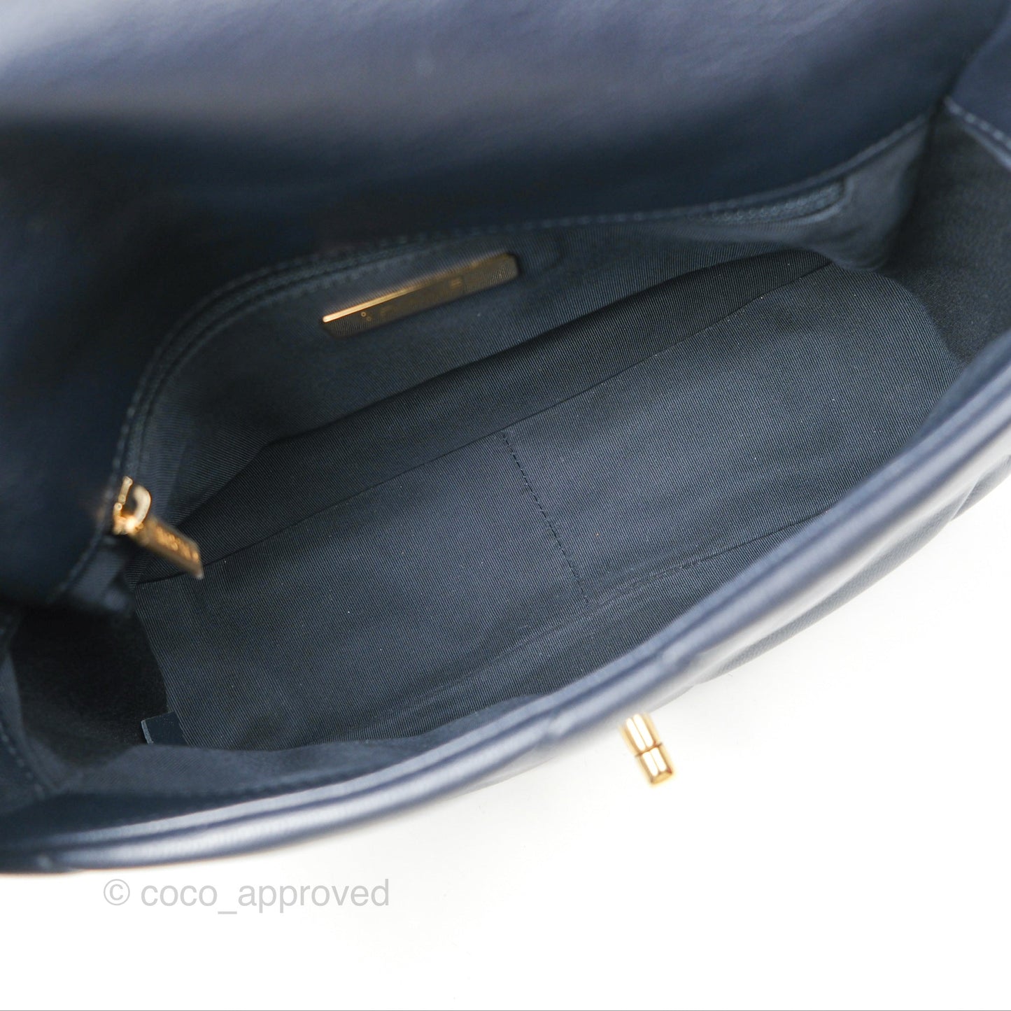 Chanel 19 Small Navy Goatskin Mixed Hardware