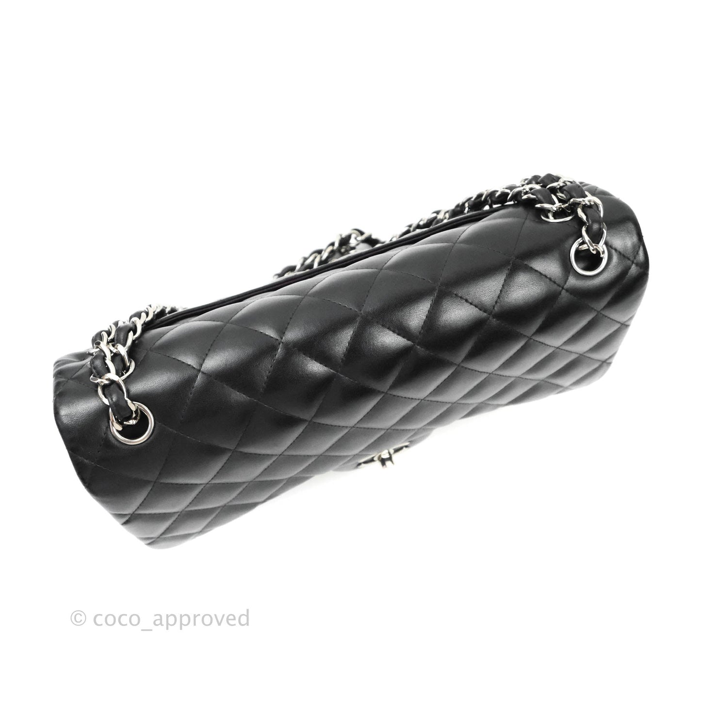 Chanel Jumbo Double Flap Black Lambskin Silver Hardware⁣⁣