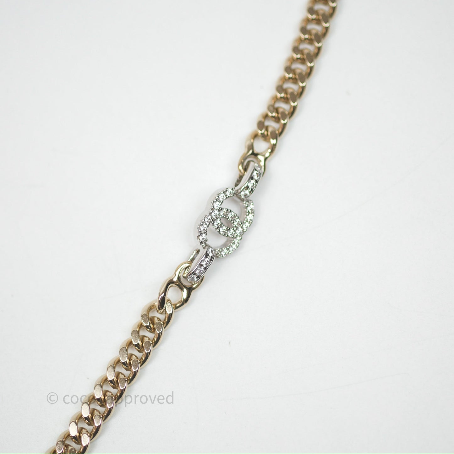 Chanel Crystals CC Chain Belt Gold Tone 22S